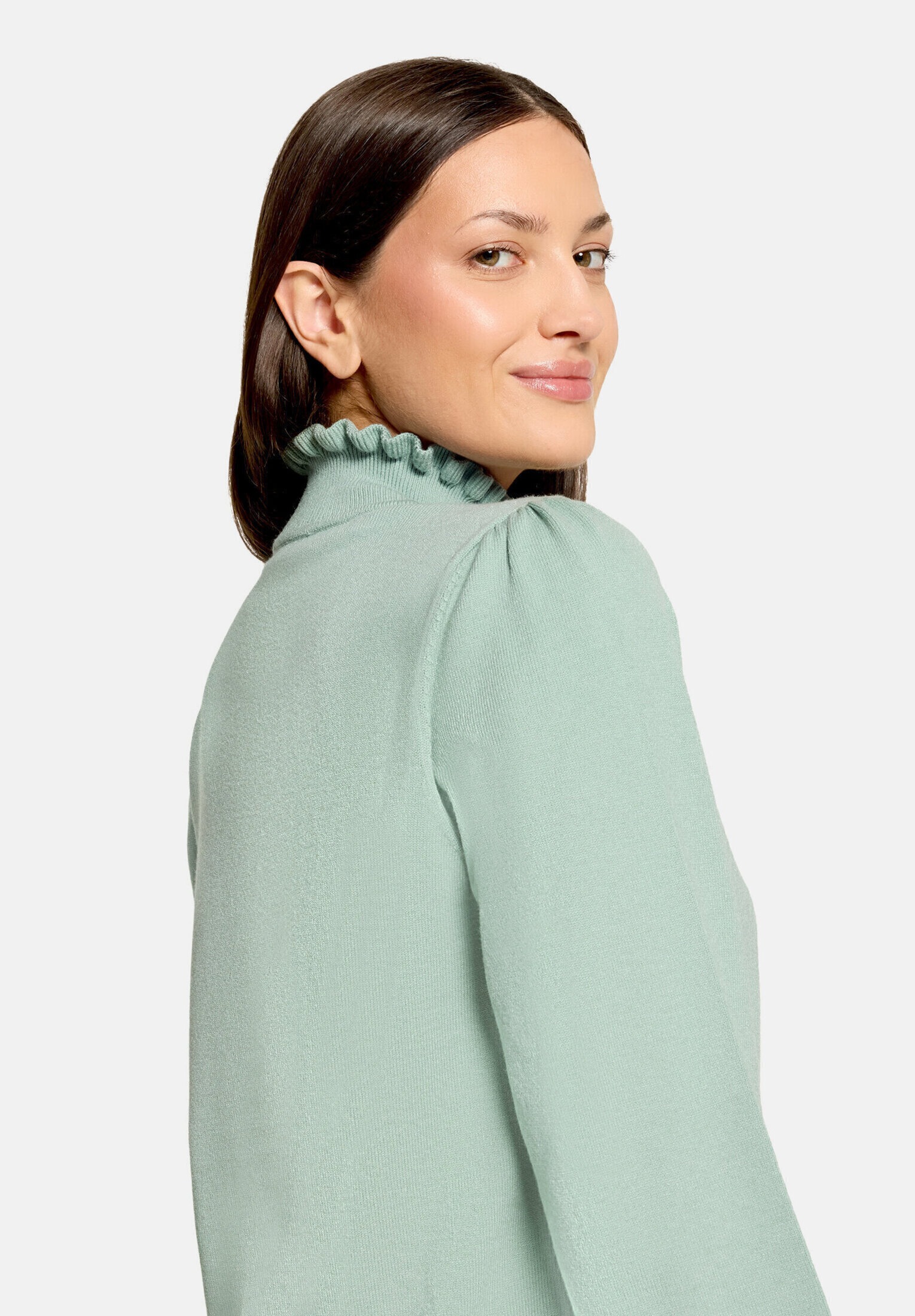 Cartoon Strickpullover »Damen mit Rüschen« 1
