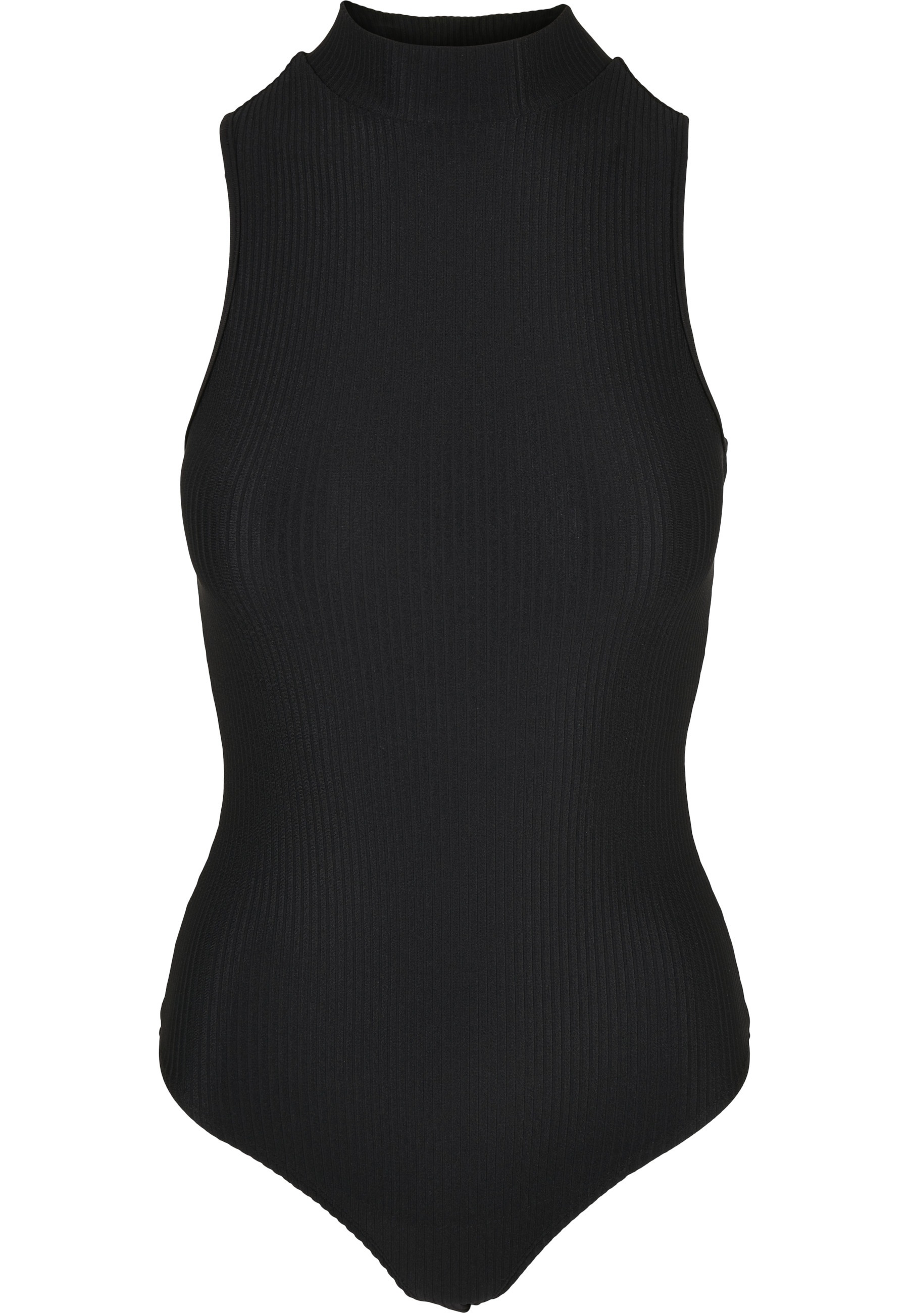URBAN CLASSICS Damen Body "Urban Classics Damen Ladies Sleeveless Rib Turtleneck Body"schwarz, Gr. 4XL, 86% Polyamid, 14% Elasthan, Bodys
