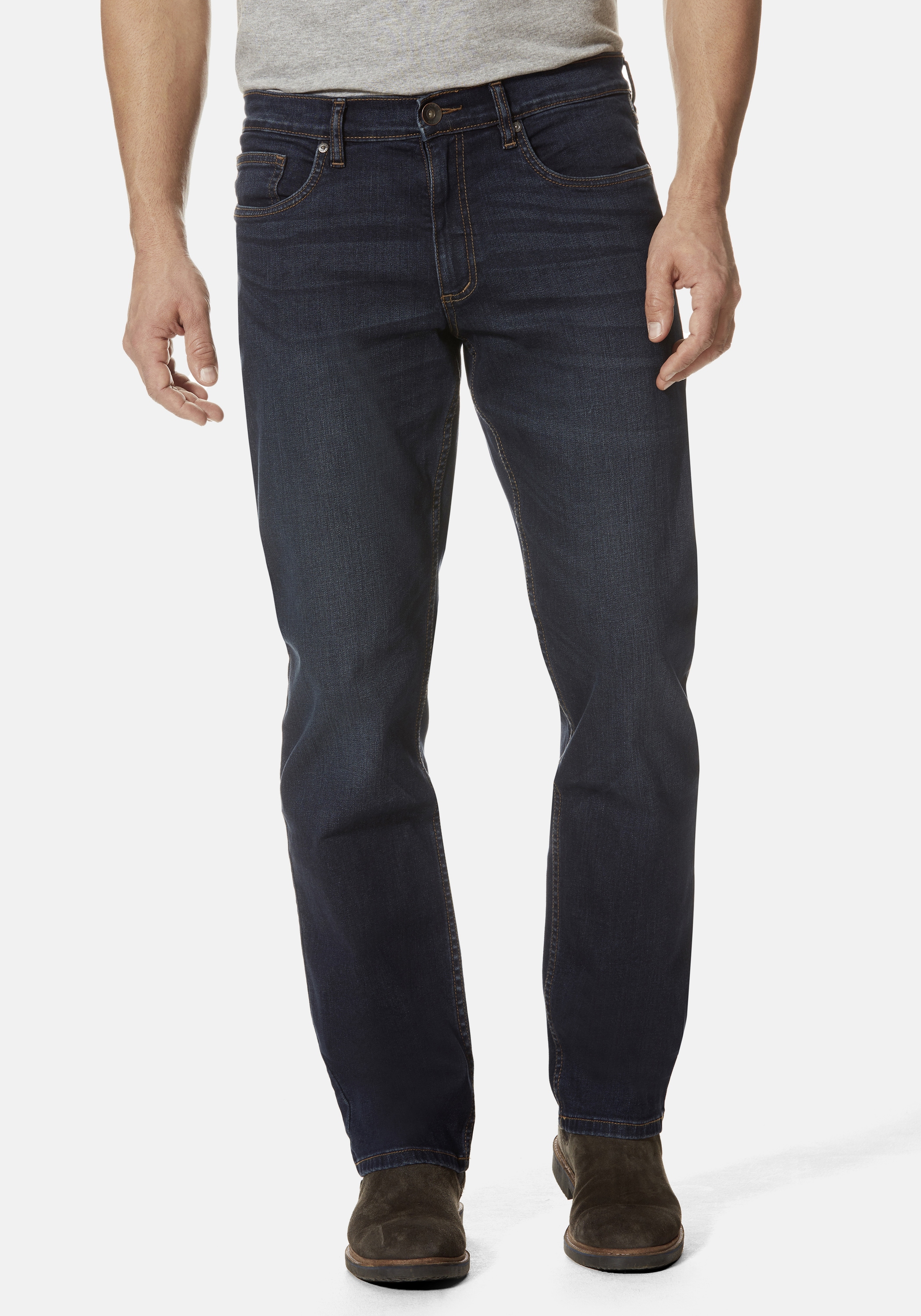 Stooker Men "Frisco Denim Straight Fit Jeans" Straight Fit Casual Clean Wash Twill Coloured Comfort Flex für Herren