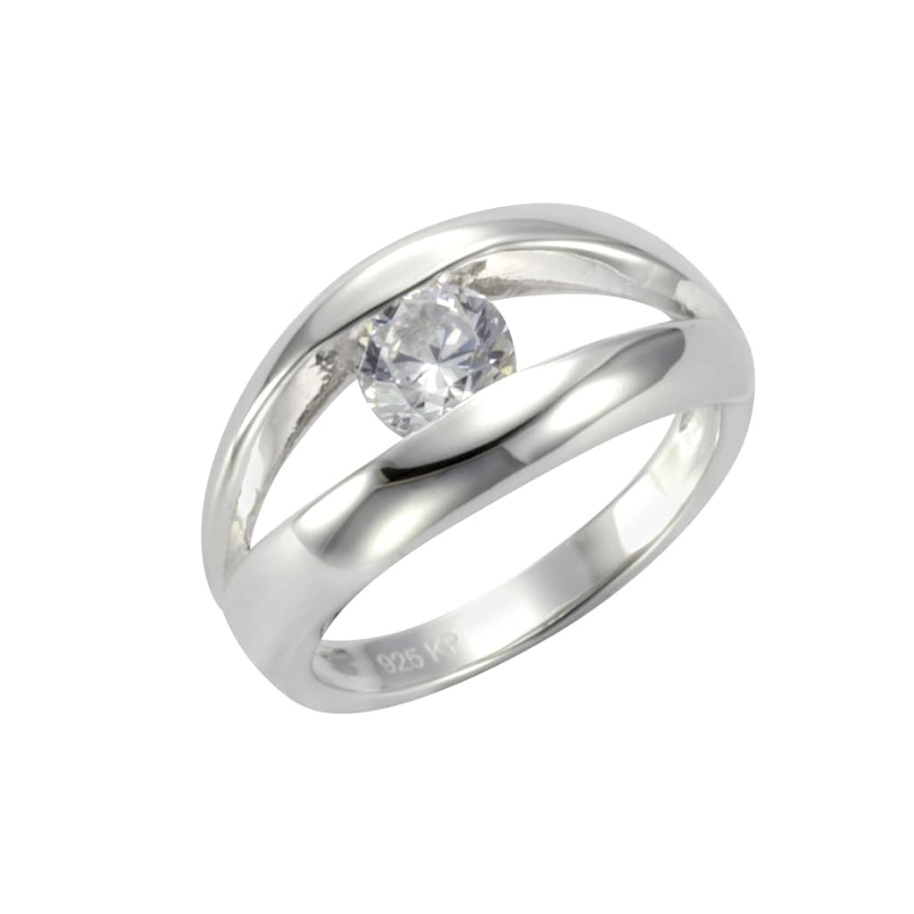 Vivance Fingerring »925/- Sterling Silber rhodiniert Zirkonia«