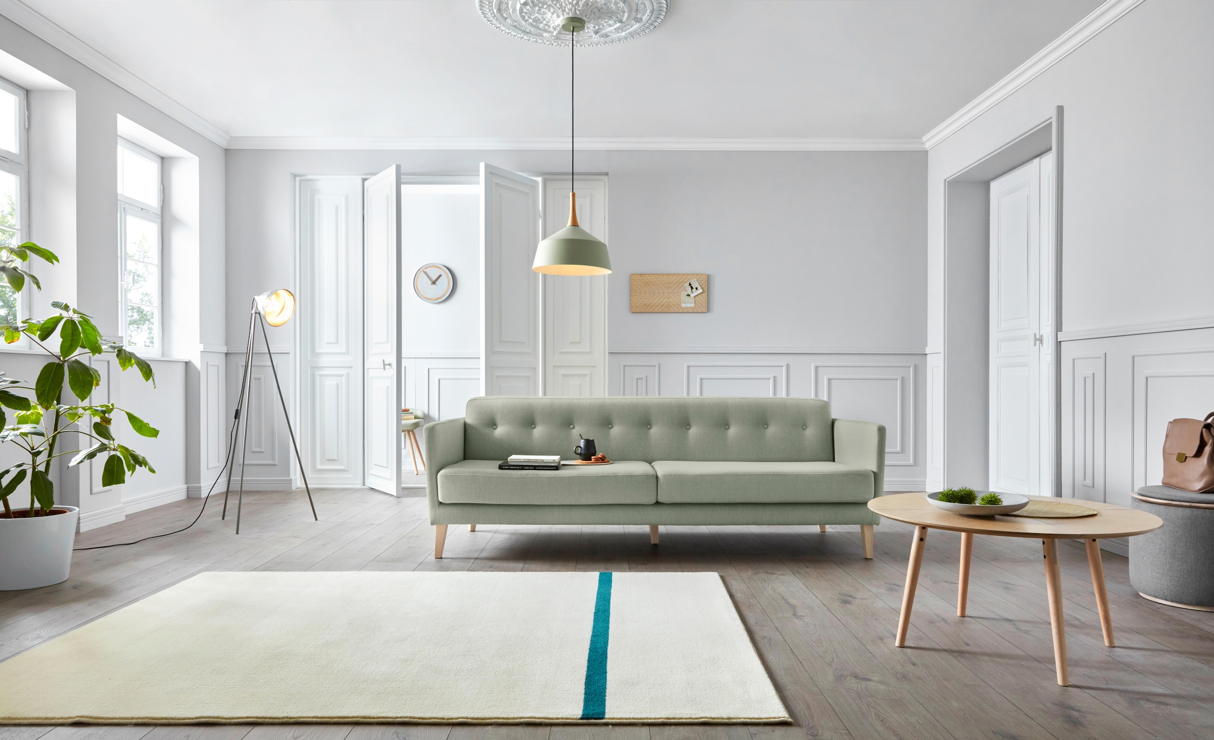 andas 3-Sitzer »Raadal«, in skandinavischem Design, Knopfheftung, Design by Morten Georgsen