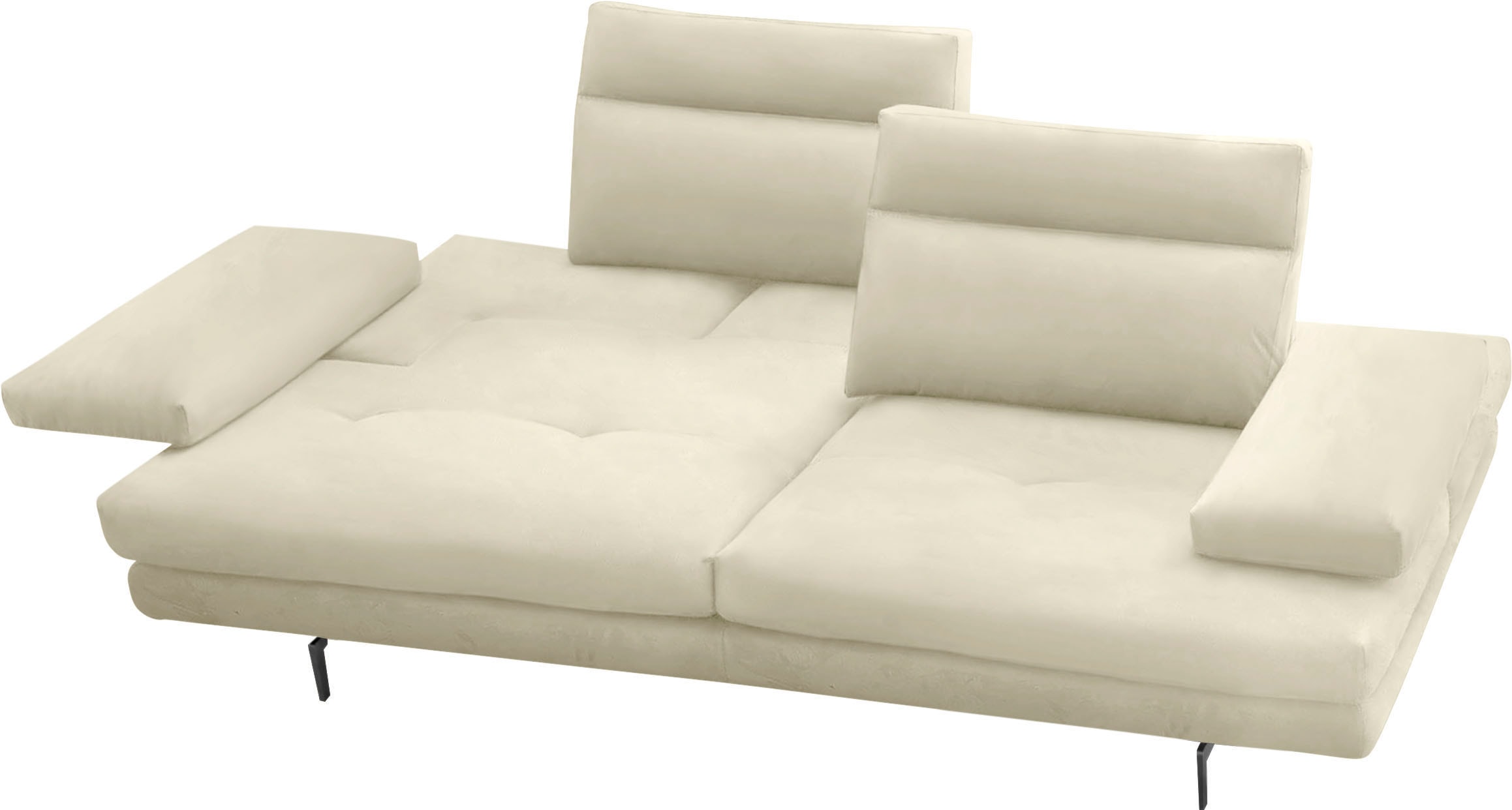 CALIA ITALIA 3,5-Sitzer »Toby Wing, italienisches Designsofa, super bequem, Megasofa«, inkl. Sitztiefenverstellung und Armteilfunktion, Füße in Schwarz matt
