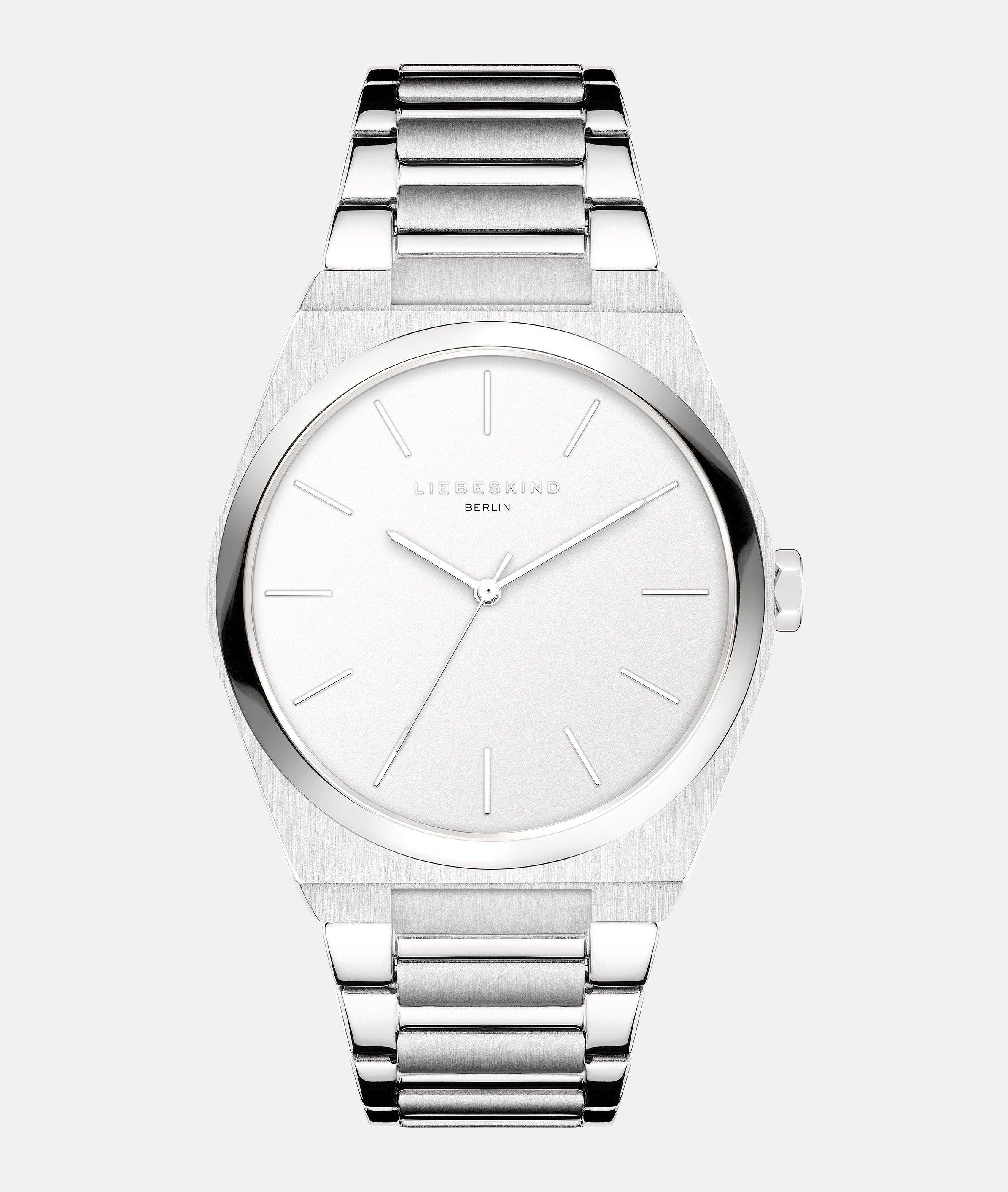 Liebeskind Berlin Quarzuhr »Minimalist 48 mm«, Armbanduhr, Damenuhr, Edelstahlarmband, analog