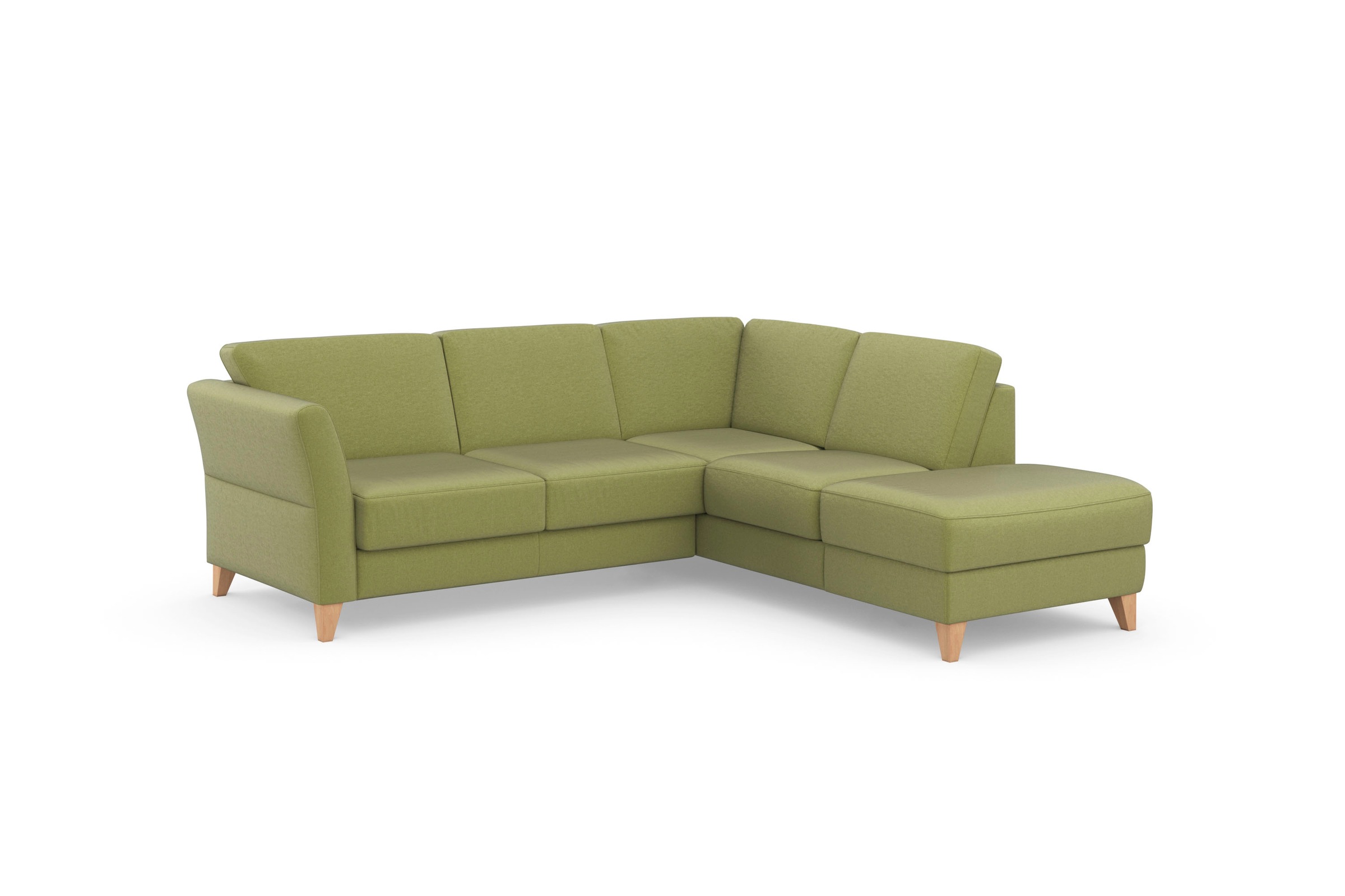 SIT & MORE Visby L-Shape Corner Sofa Green 2