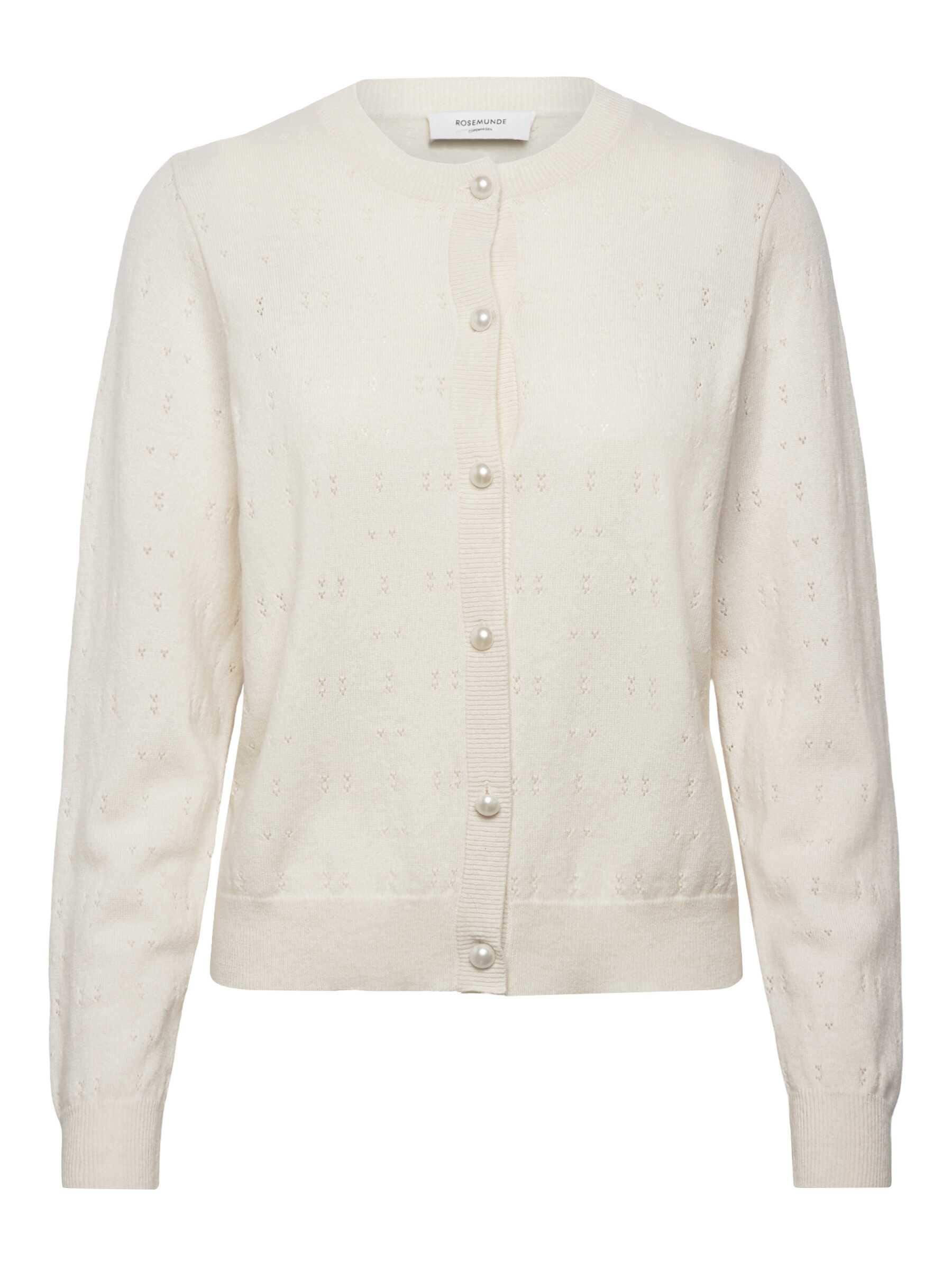 rosemunde Strickjacke "Laica Pointelle cardigan" mit Rundhalsausschnitt, wu günstig online kaufen