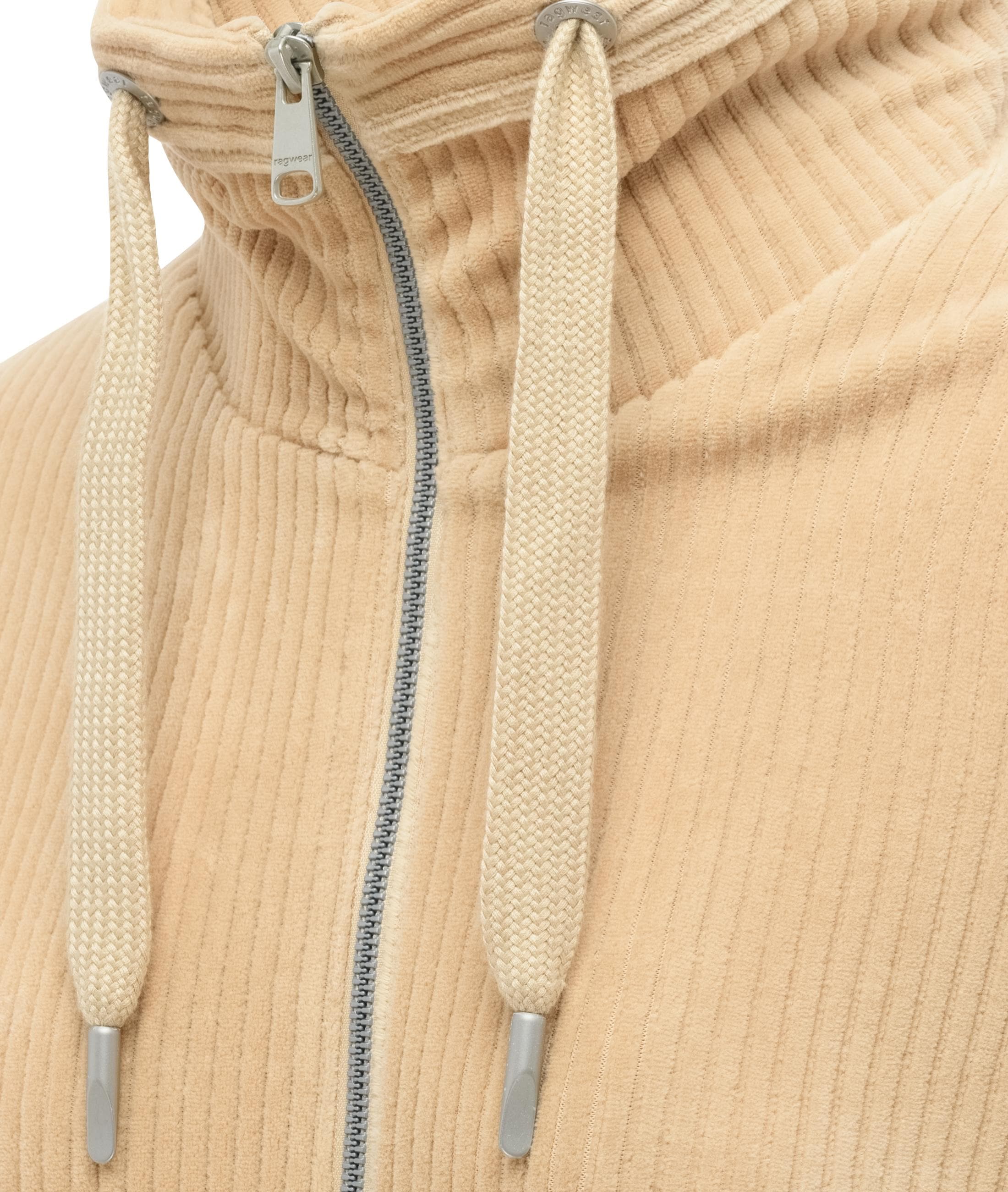 Ragwear Sweatjacke »Ronette Cordy« Zip-Jacke aus weichem Kord und hohem Kragen
