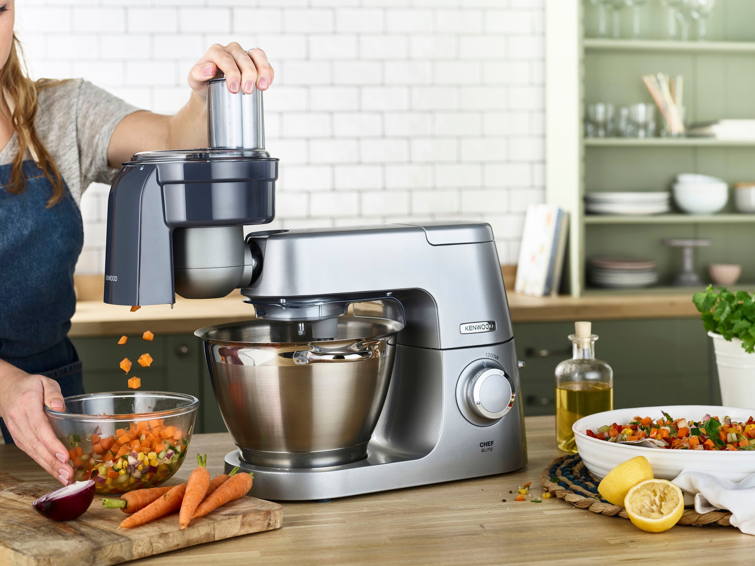 KENWOOD Würfelschneideraufsatz "KAX400PL", B:18,5cm H:26,7cm T:21,2cm, grau, Küchenmaschinen-Aufsätze