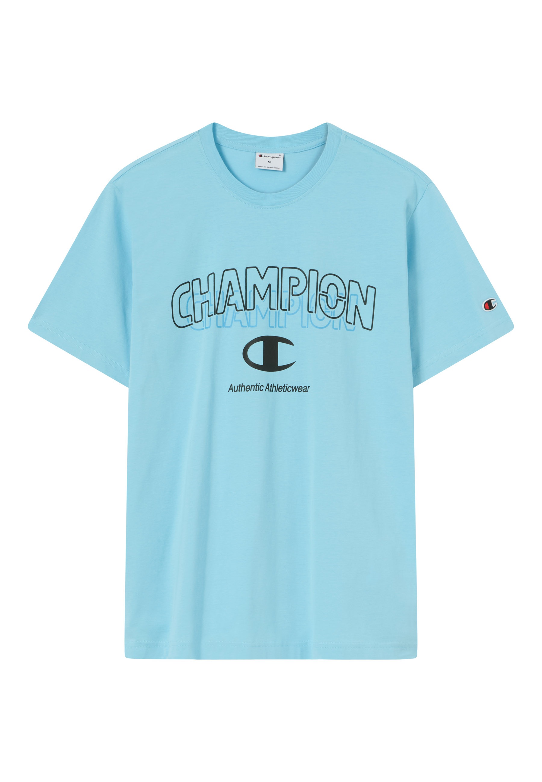 T-Shirt CHAMPION "Graphic Tee", Herren, Gr. XL, blts, Obermaterial: 100% Baumwolle, normal, Rundhals, Shirts T-Shirt, sportliche Passform, Kurzarm, Rundhalsausschnitt 3