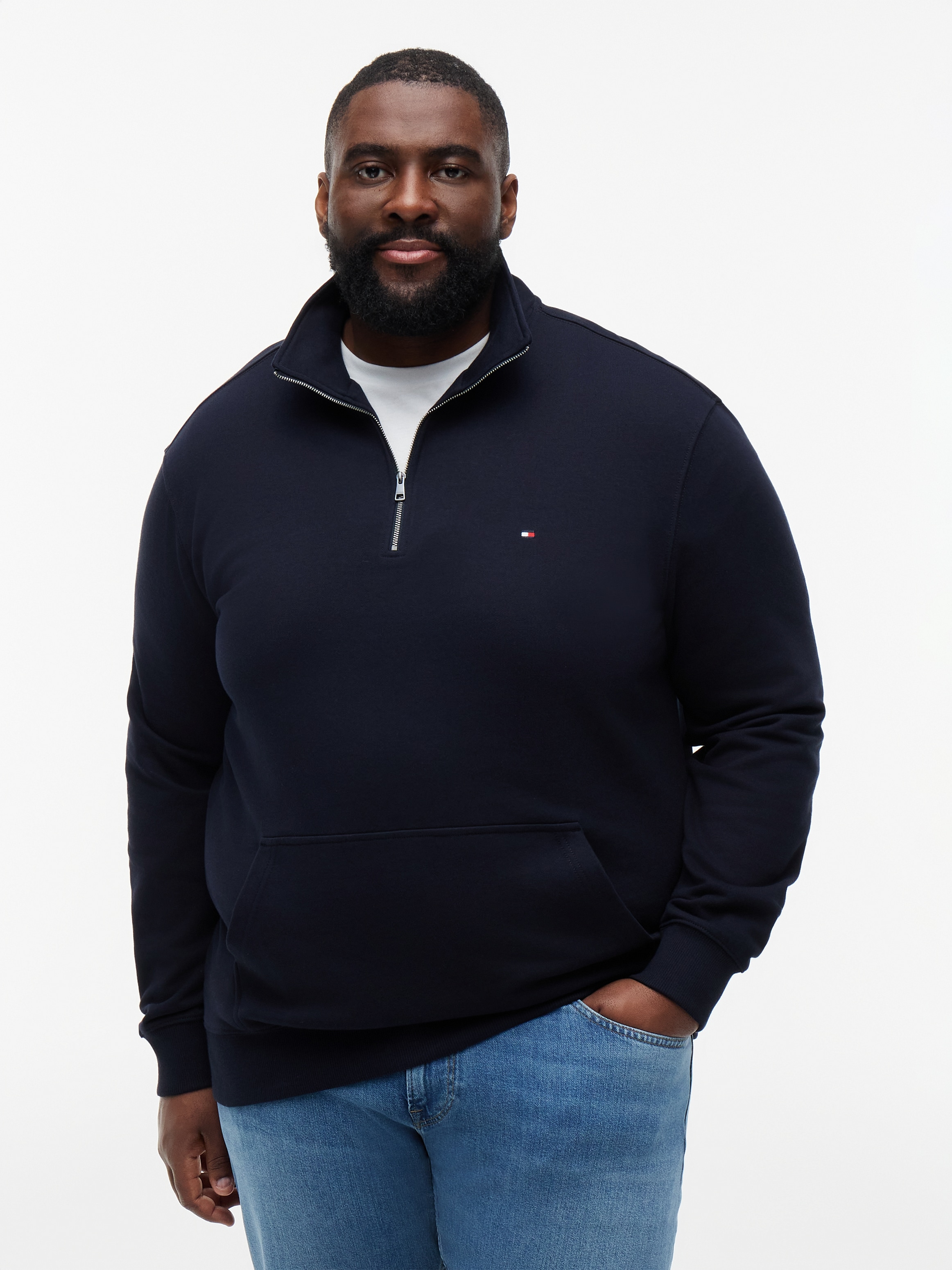 Tommy Hilfiger Big & Tall Sweatshirt "BT-ESSENTIAL TERRY NEW 1/4 ZIP", Große Größen