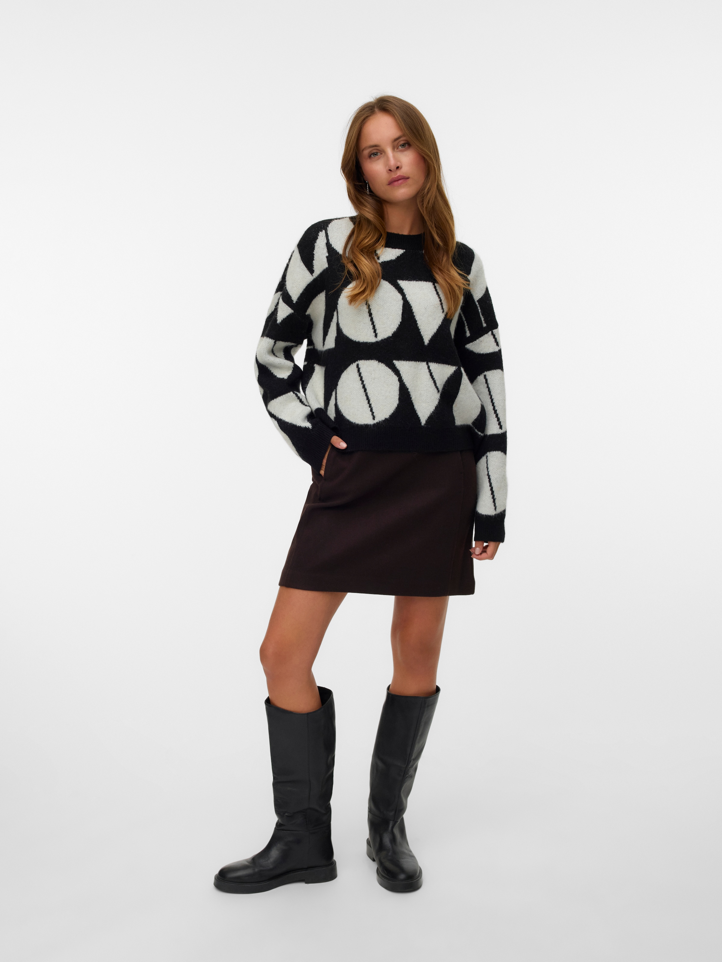 Vero Moda Strickpullover »VMLOVE LS O-NECK PULLOVER BOO«