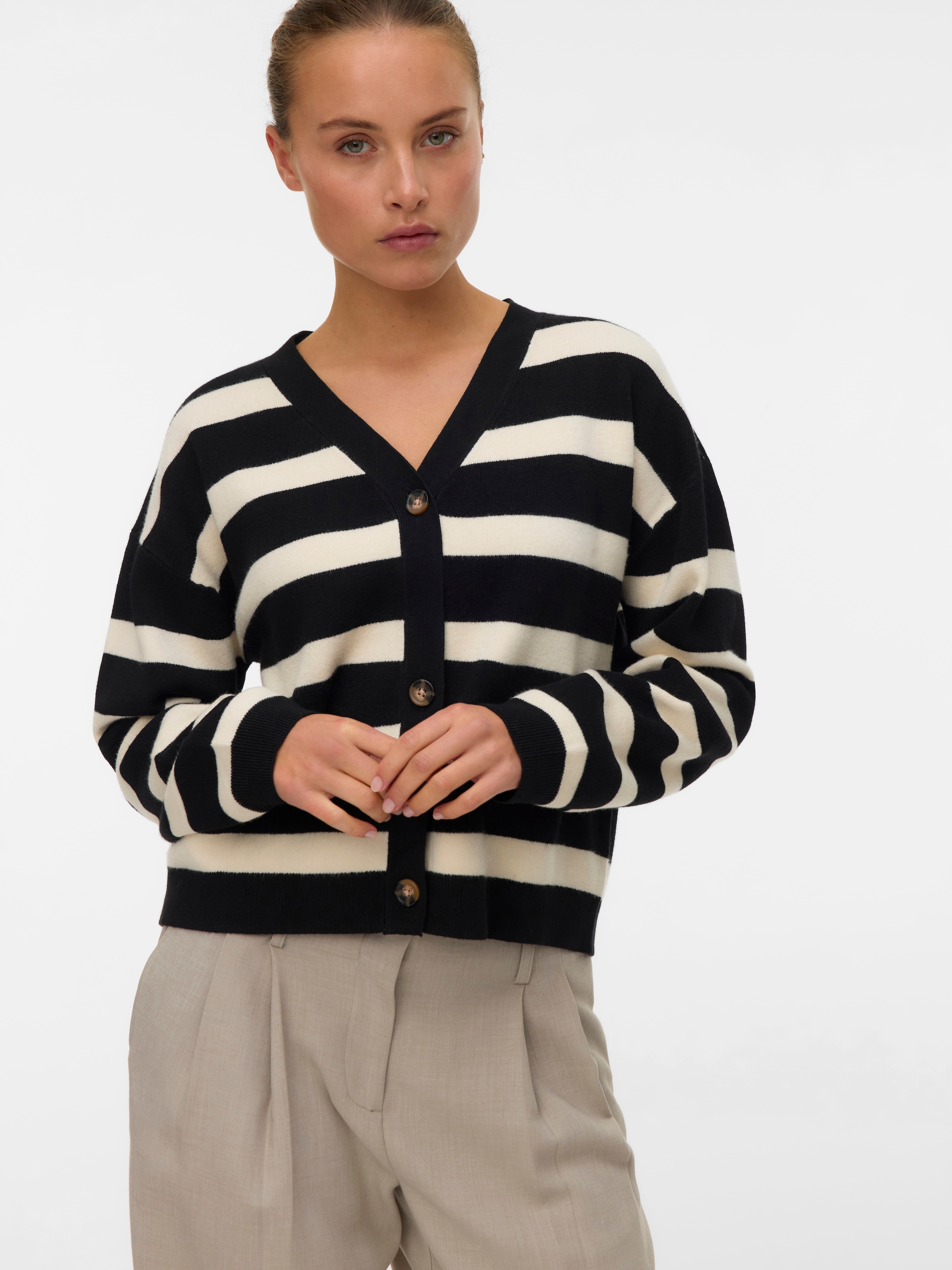 Vero Moda Strickjacke "VMSABA FULL NEEDLE LS V-NECK CARDI NOOS" günstig online kaufen