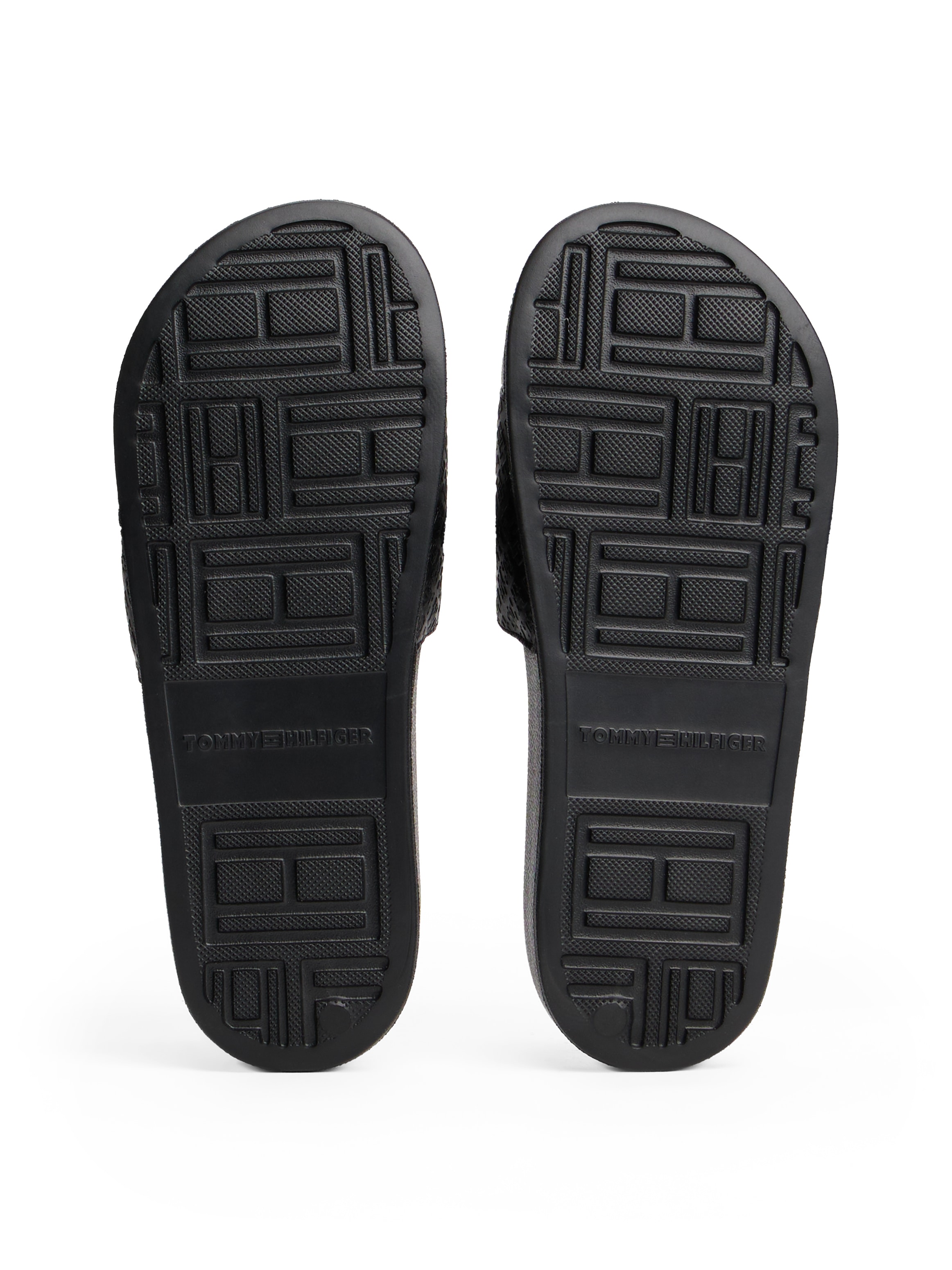 Tommy Hilfiger Pantolette »TH MONOGRAM POOLSIDE«, Bequemschuh, Sommerschuh, Schlupfschuh mit TH-Schmuckelement