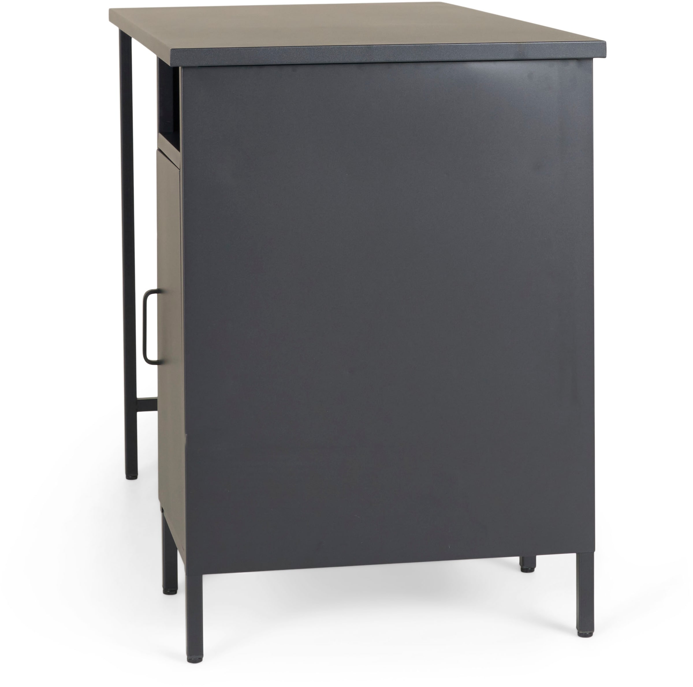 Homexperts Schreibtisch »Berlin«, aus Stahl, 1 Tür und 1 offenes Regalfach, B55 x H75 x T100 cm