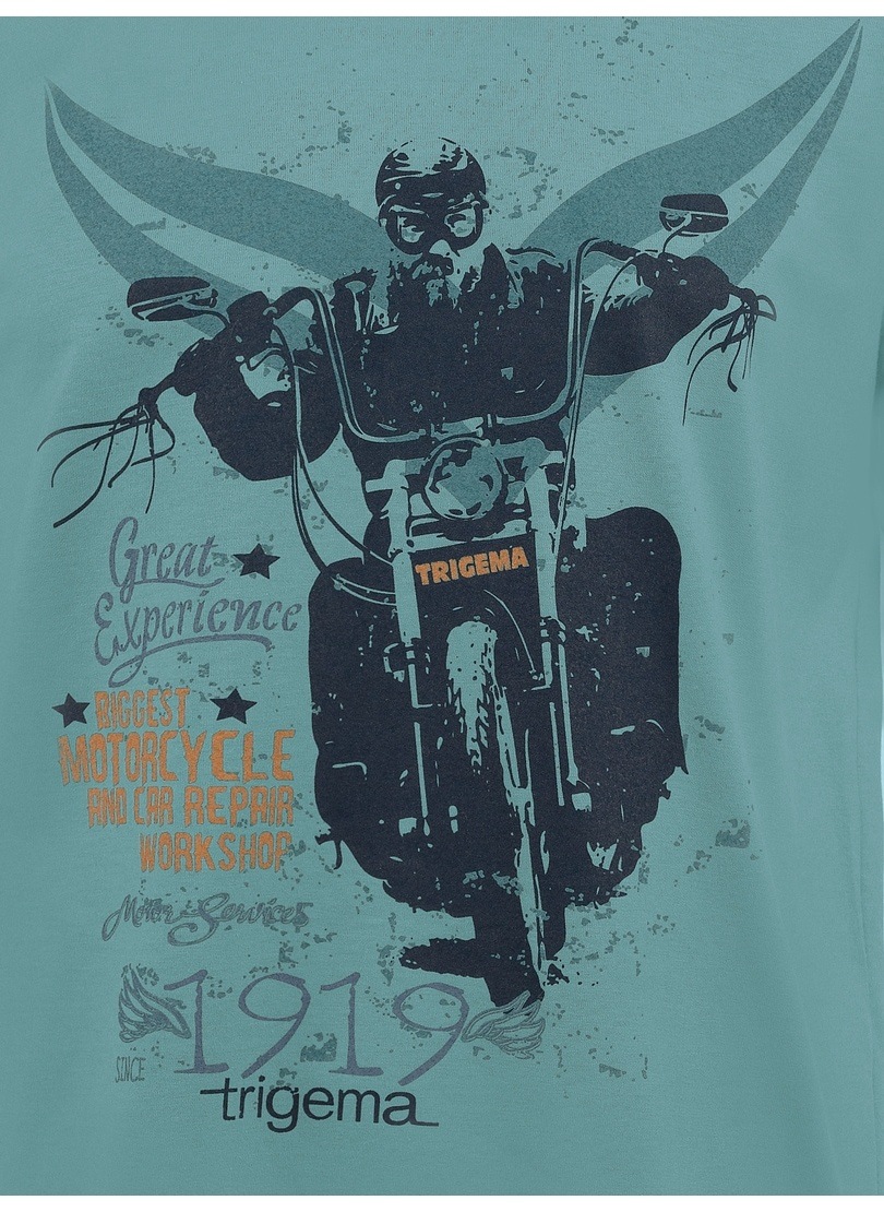 Trigema T-Shirt »TRIGEMA T-Shirt mit Motorrad-Print«, (1 tlg.)