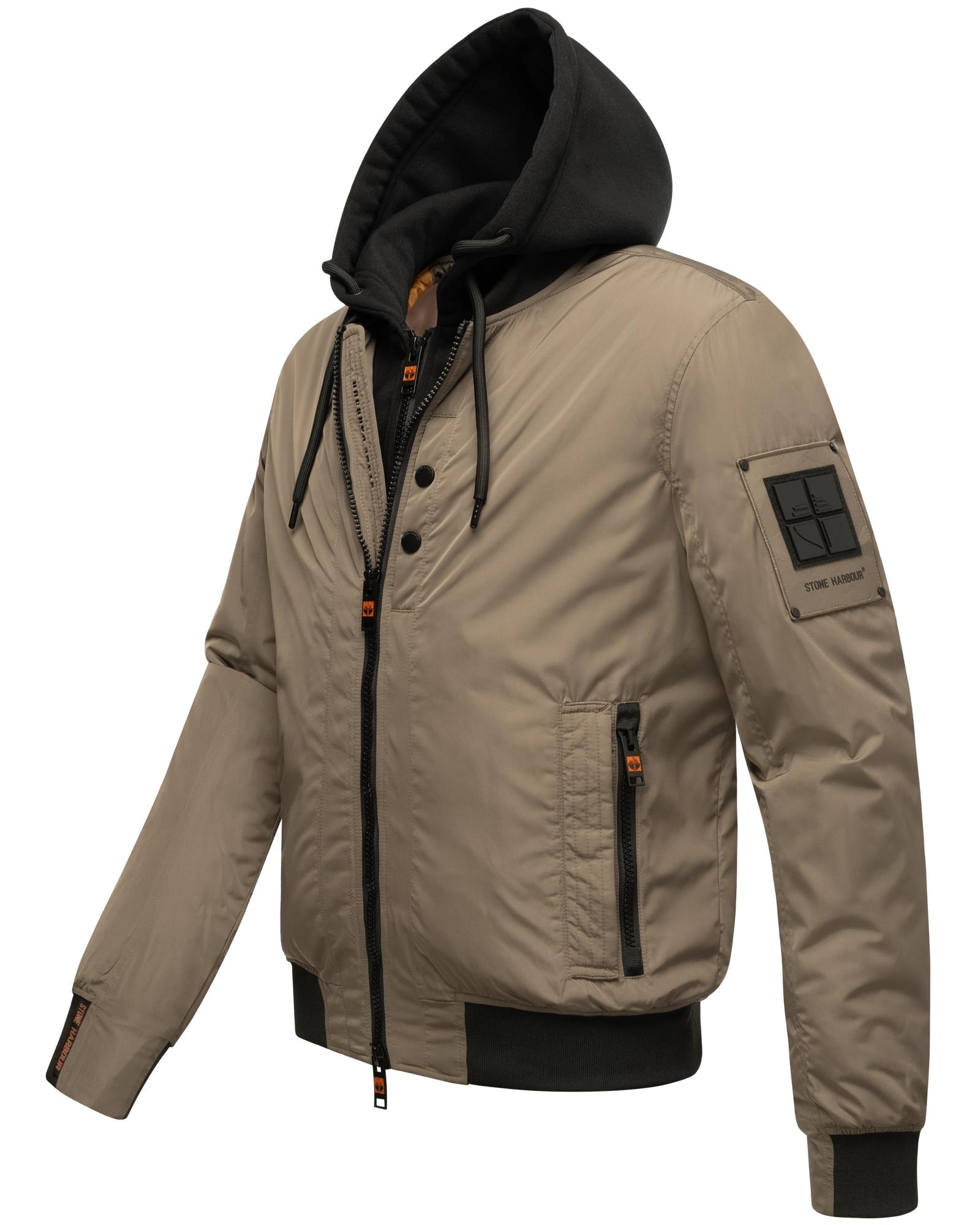 Stone Harbour Bomberjacke »Hoobo«, mit Kapuze, Stylische Herren Fliegerjacke mit abnehmbarer Innenjacke