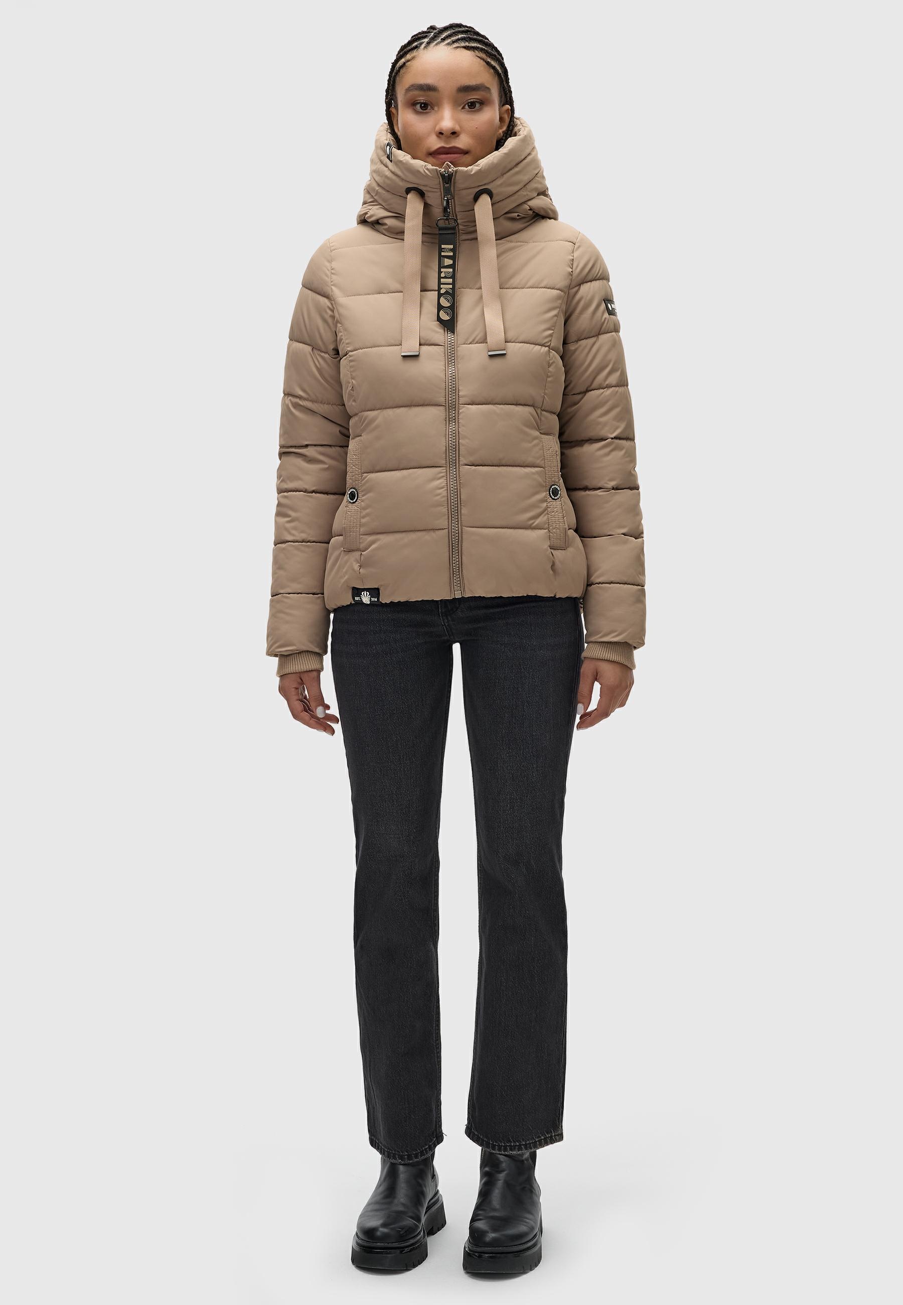 Marikoo Steppjacke »Amayaa-1« mit Kapuze Gesteppte Damen Jacke mit großer Kapuze