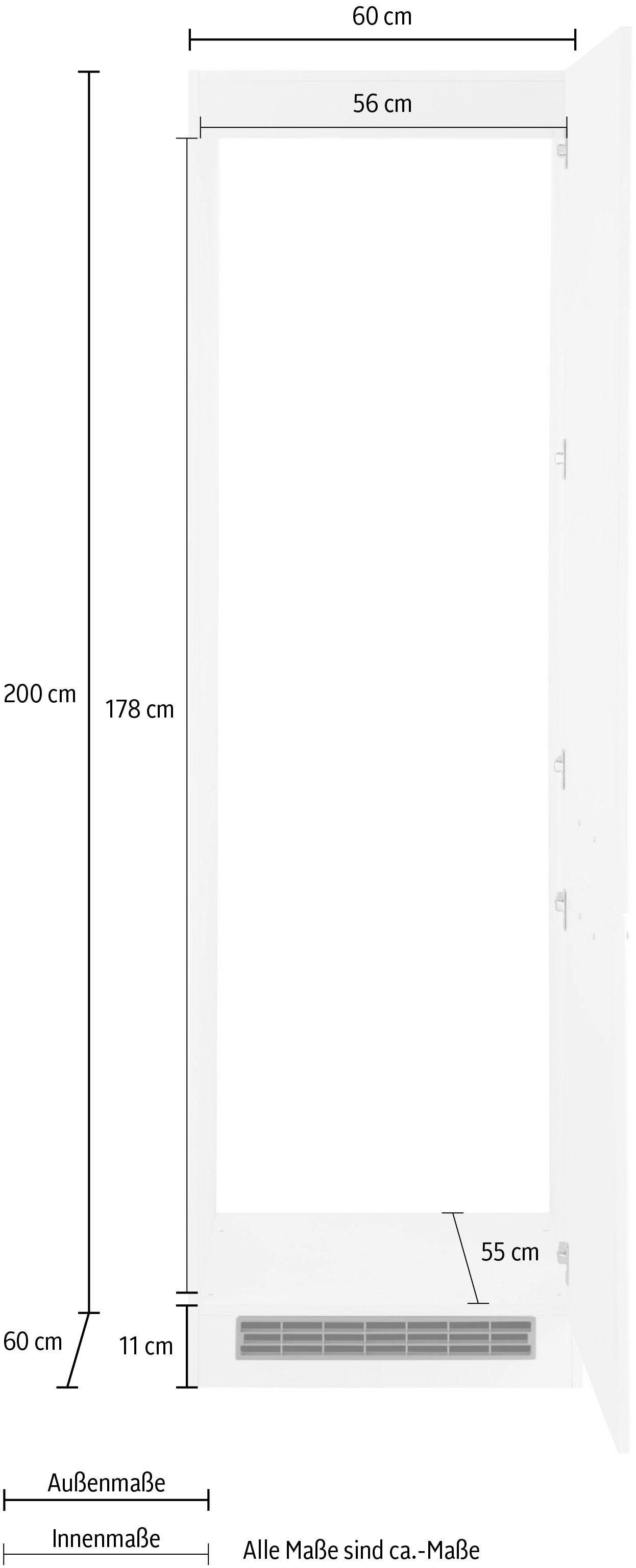 HELD MÖBEL Kühlumbauschrank »Kehl«, für Einbau-Kühl/Gefrierkombination, Nischenhöhe  178cm kaufen | BAUR