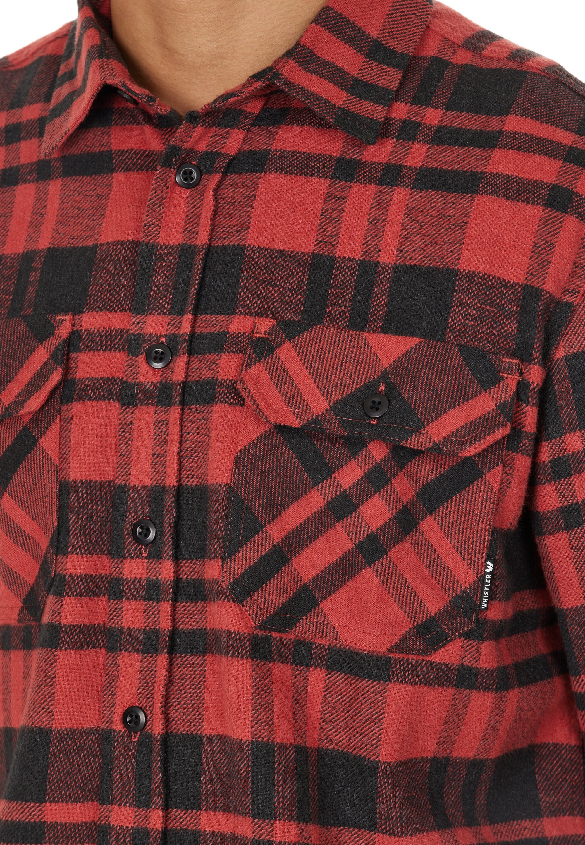 WHISTLER Fleeceshirt »Flannel«, (1 tlg.), aus atmungsaktivem Funktionsmaterial