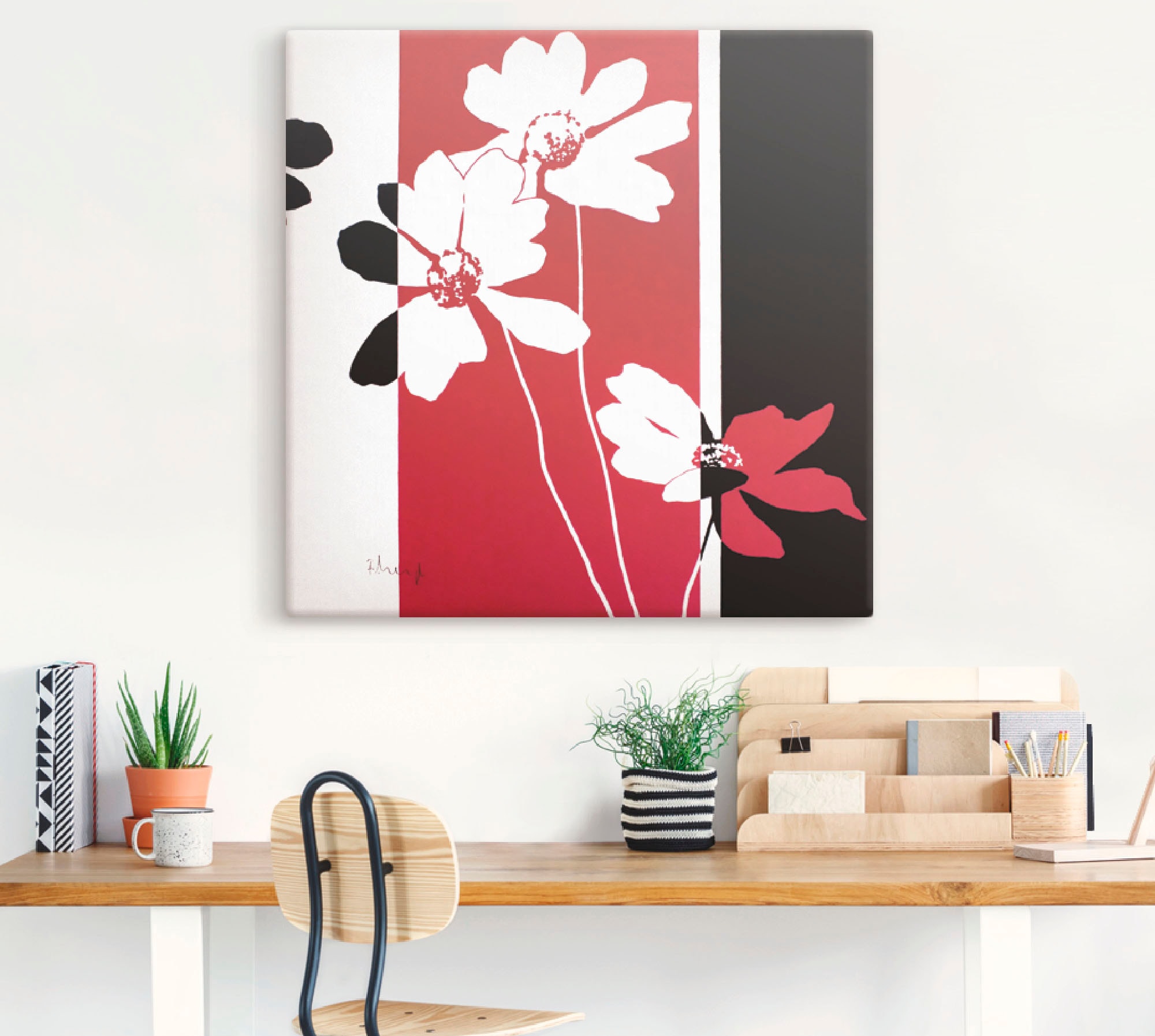 Artland Leinwandbild "Blumen Zusammensetzung II", Blumen, (1 St.), auf Keil günstig online kaufen