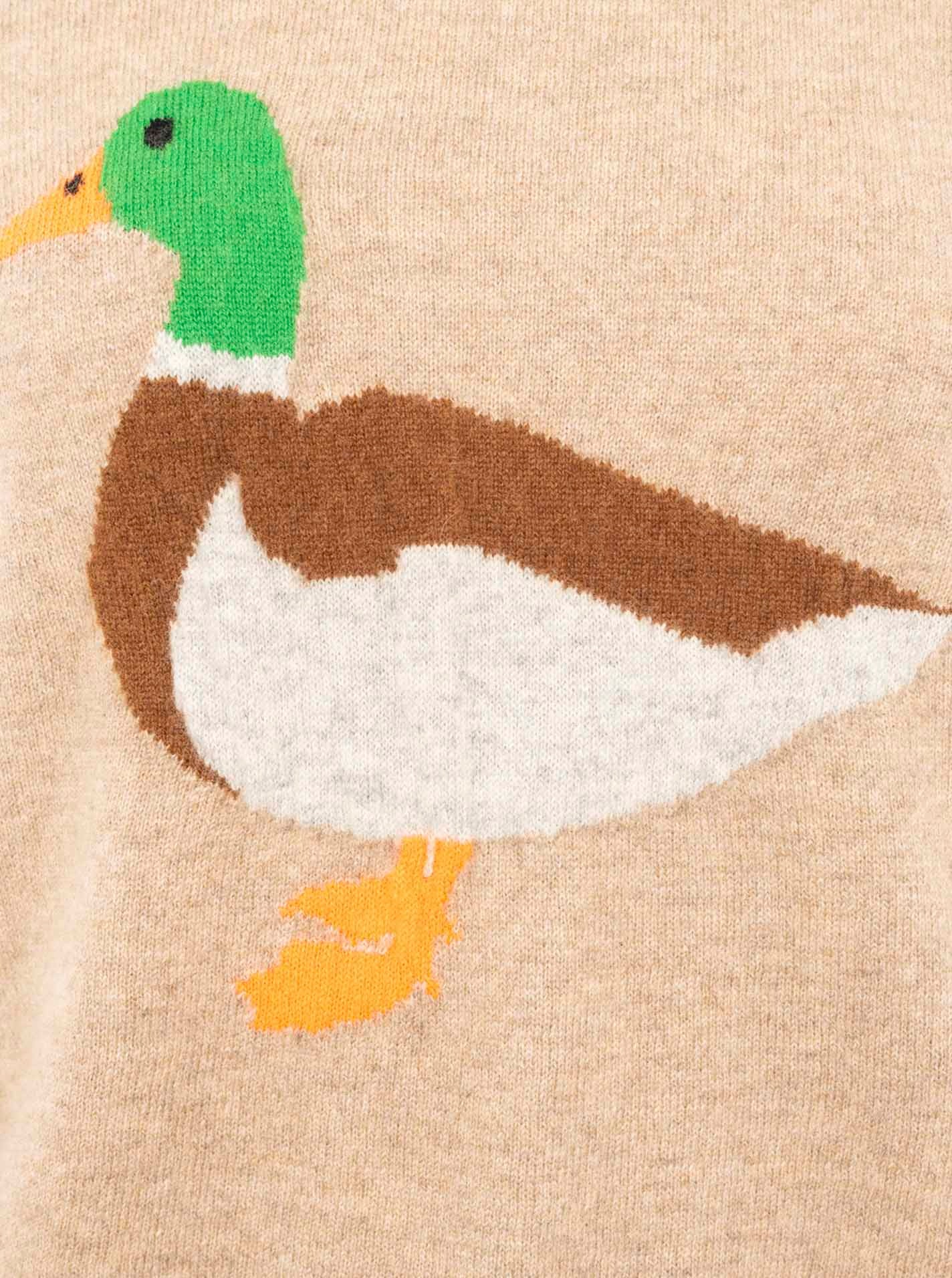 Zwillingsherz Strickpullover »Duck«, Rundhals,aus reinem Kaschmir mit großer Ente