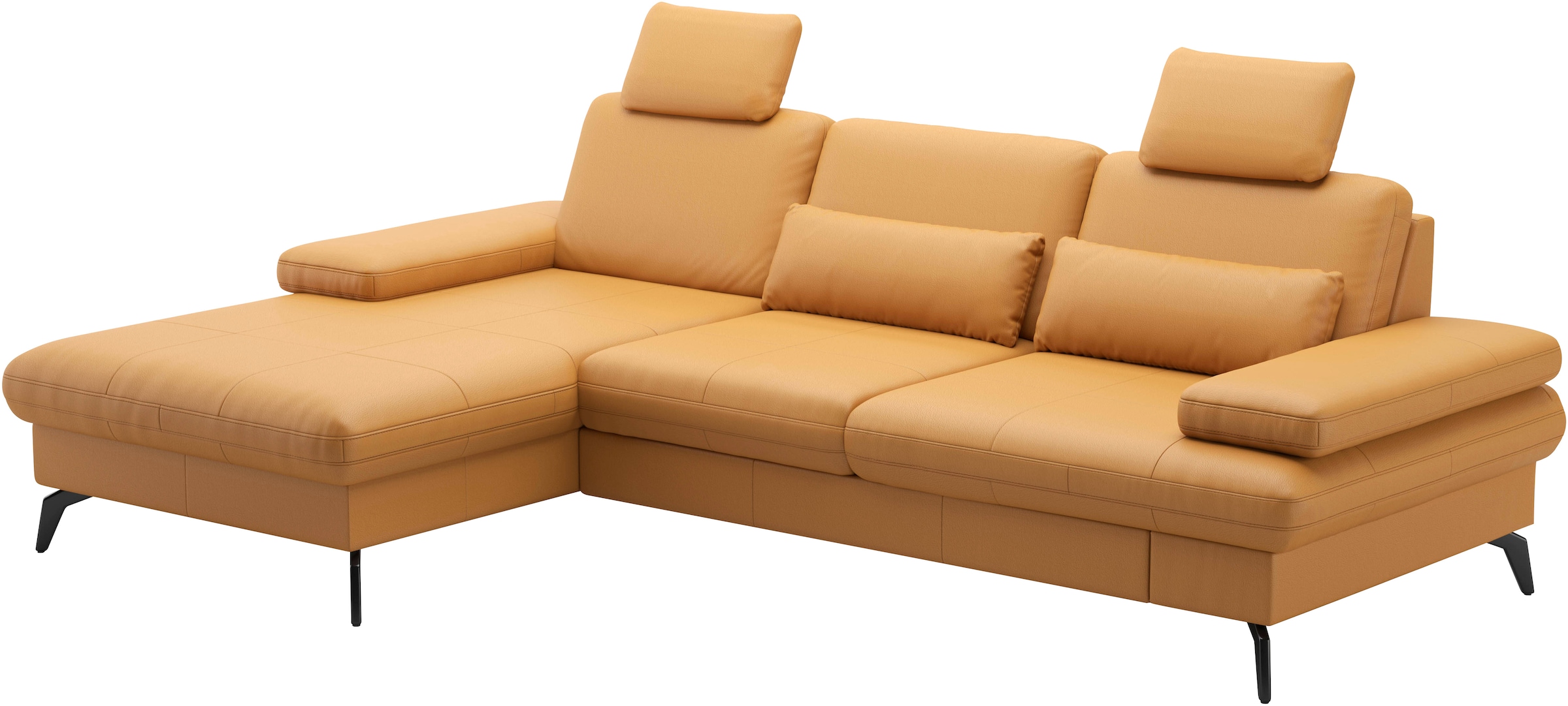 sit&more Ecksofa »Morris L-Form, inkl. Sitztiefenverstellung«, wahlweise mit Armteilverstellung, Bettfunktion & Bettkasten