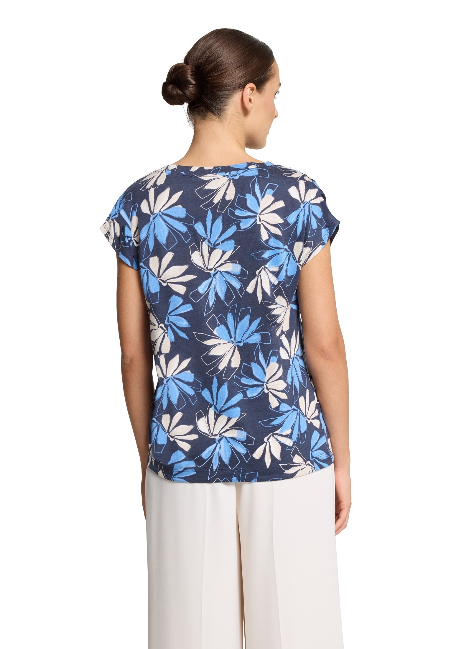 Betty&Co Kurzarmshirt »Betty & Co Damen Casual-Shirt mit Tunnelzug«, (1 tlg.), Druck