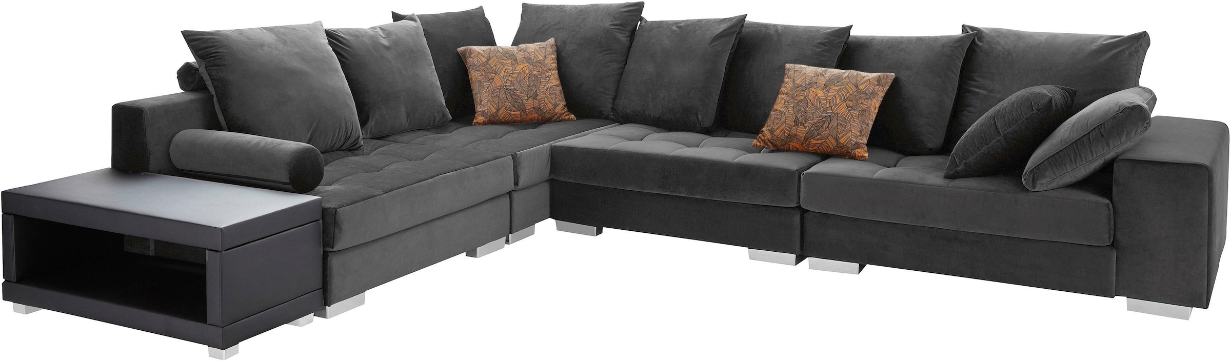 INOSIGN Ecksofa »Vale L-Form«, incl. Couchtisch, Steppung im Sitzbereich, Federkern