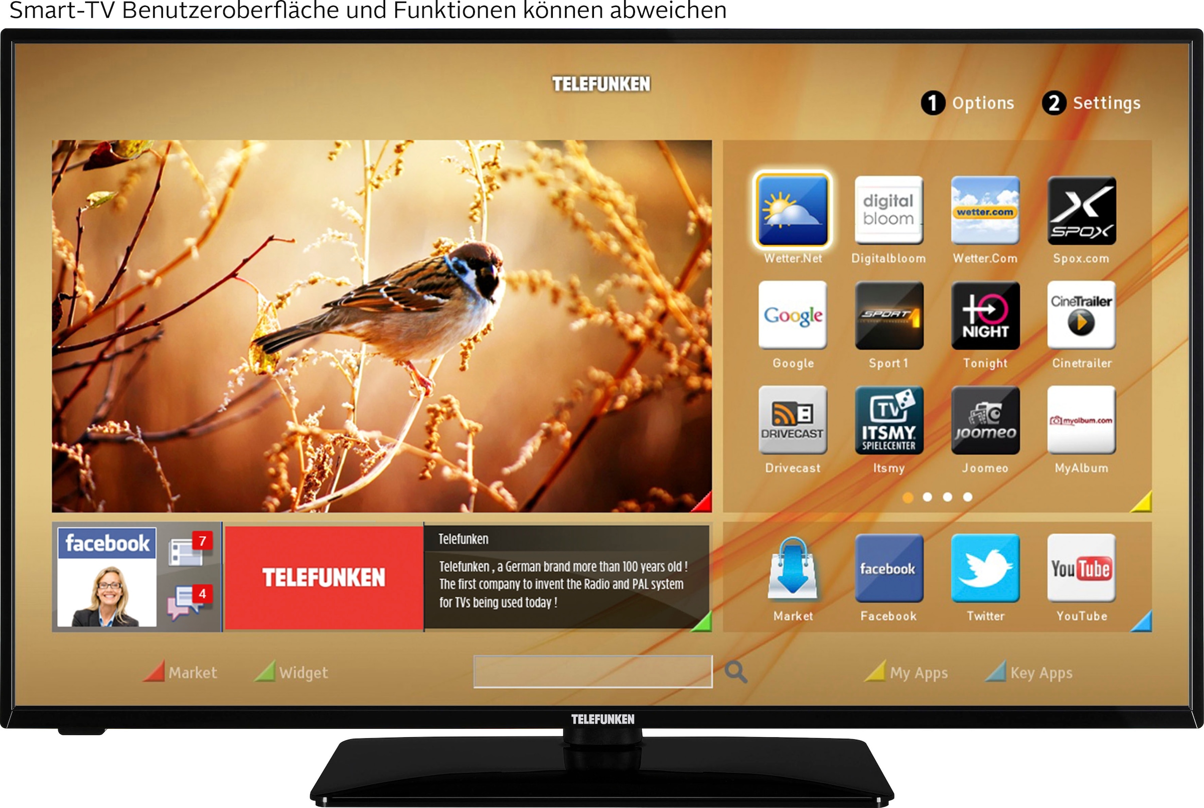 Telefunken LED-Fernseher »D43U551N1CW«, 108 cm/43 Zoll, 4K Ultra HD, Smart- TV | BAUR | alle Fernseher