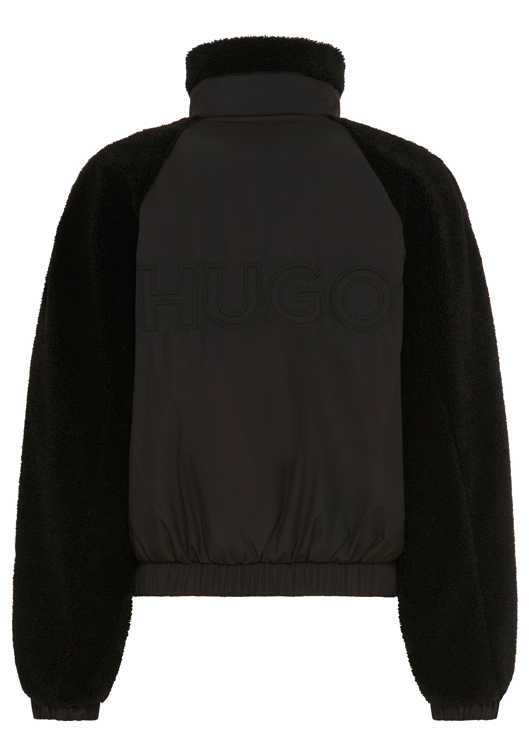 HUGO Hybridjacke »Fosser« im Materialmix, Stehkragen
