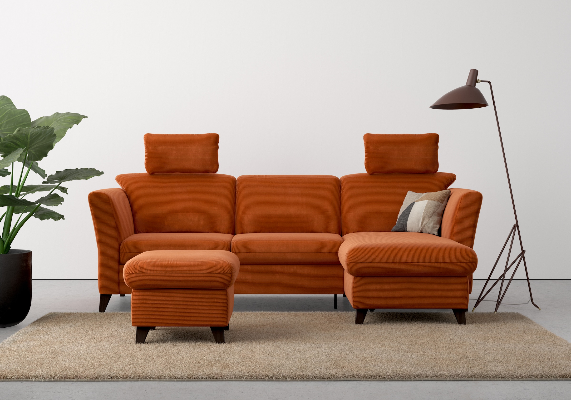 Home affaire Ecksofa "Trelleborg L-Form" wahlweise mit Bettfunktion und Bet günstig online kaufen