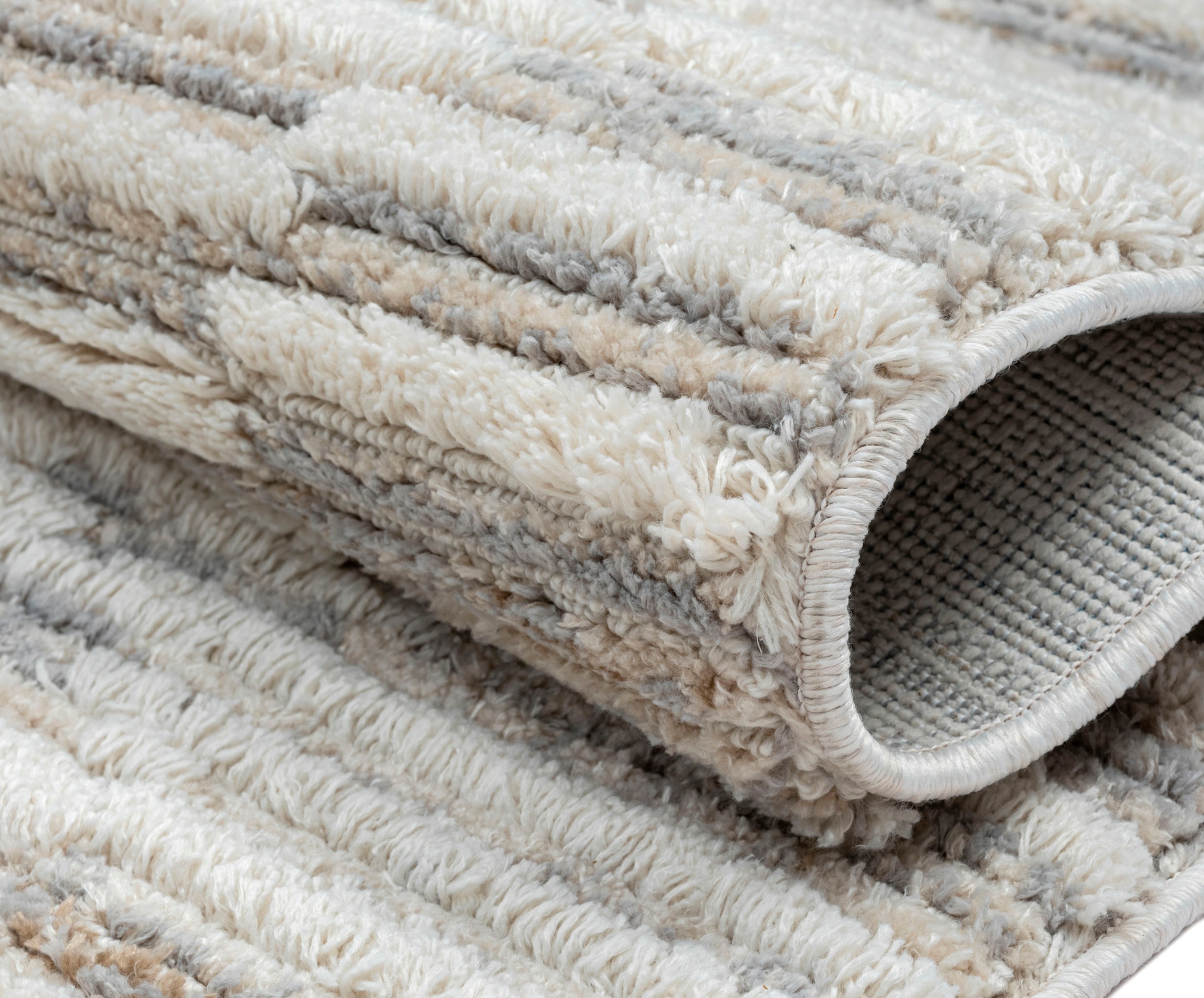 Myflair Möbel & Accessoires Teppich »Enya 2 Lagerräumung«, rechteckig, 15 mm Höhe, Shaggy im Skandi Look, Hoch-Tief Effekt, leicht glänzend, flauschig