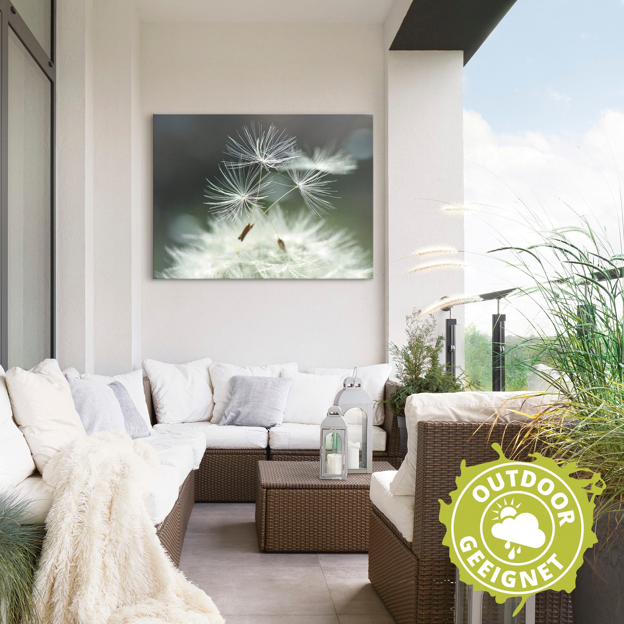 Artland Wandbild »Pusteblume Facility«, Blumen, (1 St.), als Alubild, Outdoorbild, Leinwandbild, Poster, Wandaufkleber