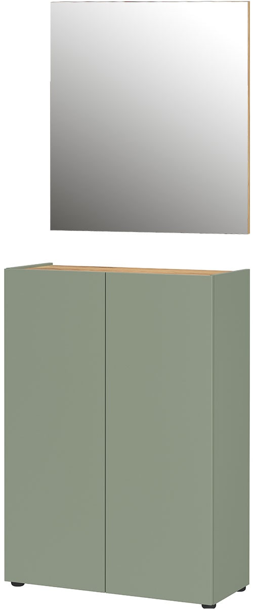 GERMANIA Garderoben-Set "Alviano" 2 Stk. tlg. mit eckigem Spiegel, optional günstig online kaufen