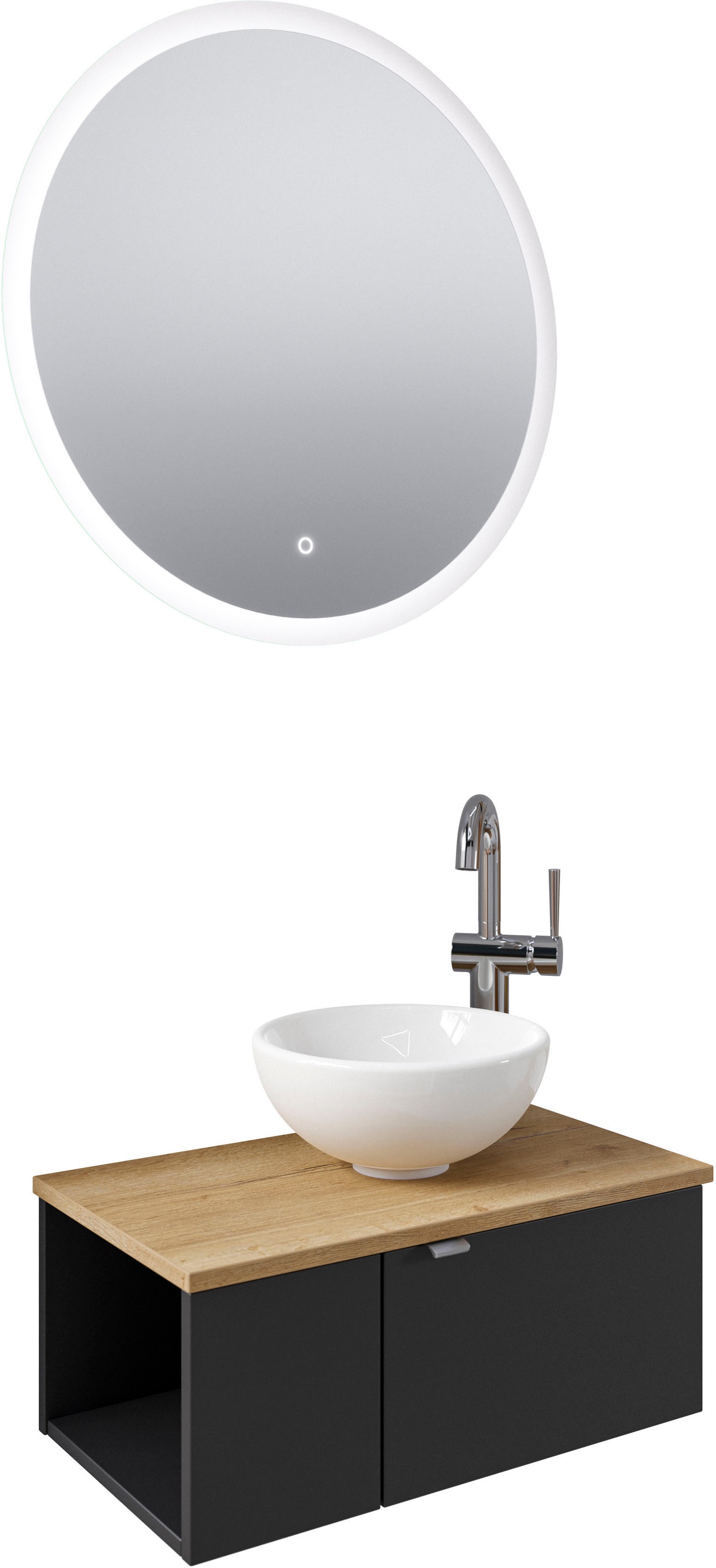 Saphir Badmöbel-Set "Serie 6915" 4 Stk. tlg. Gäste-Bad, 70 cm breit, mit LE günstig online kaufen