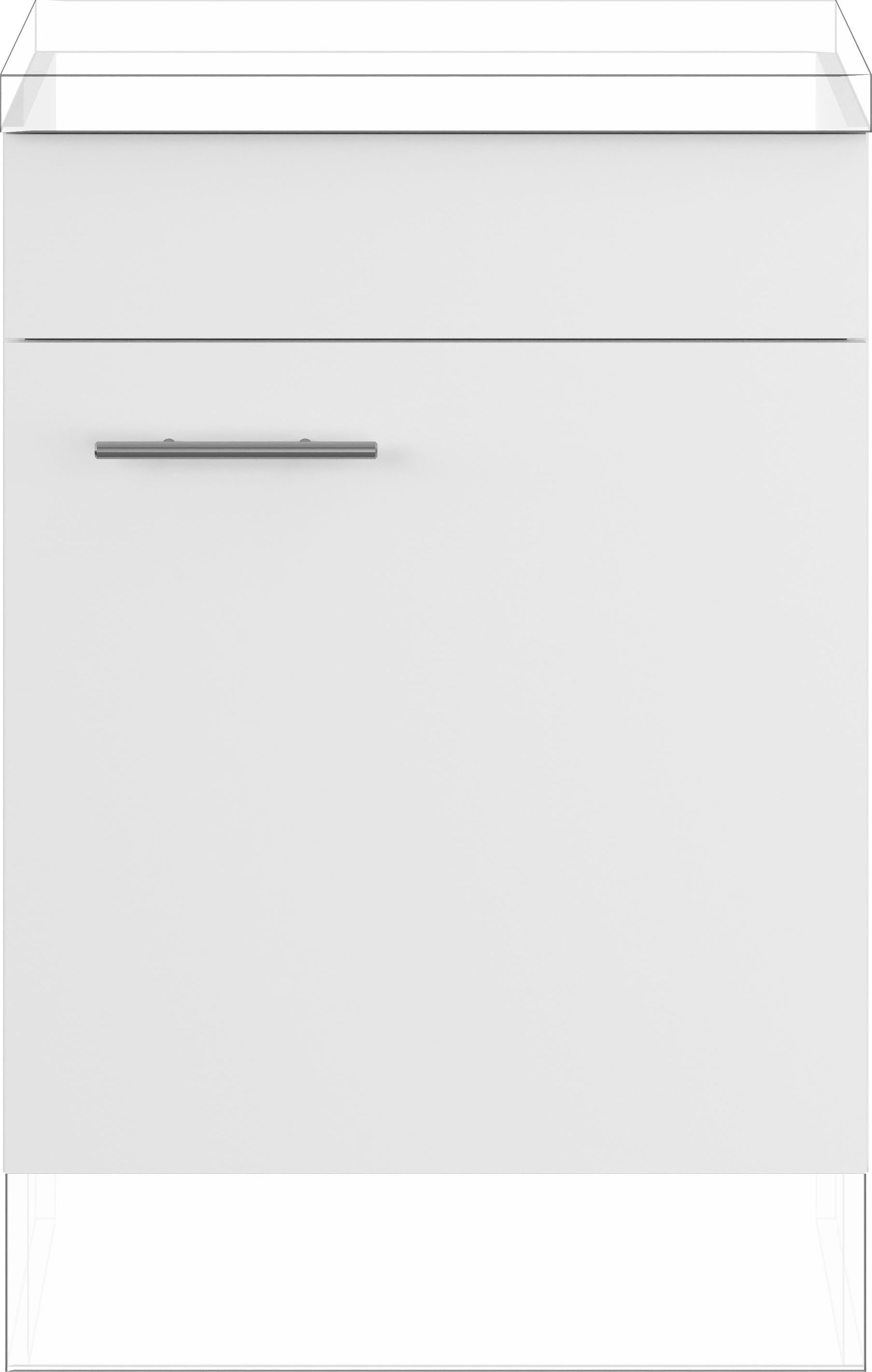 IMPULS KÜCHEN Kühlumbauschrank weiß -...