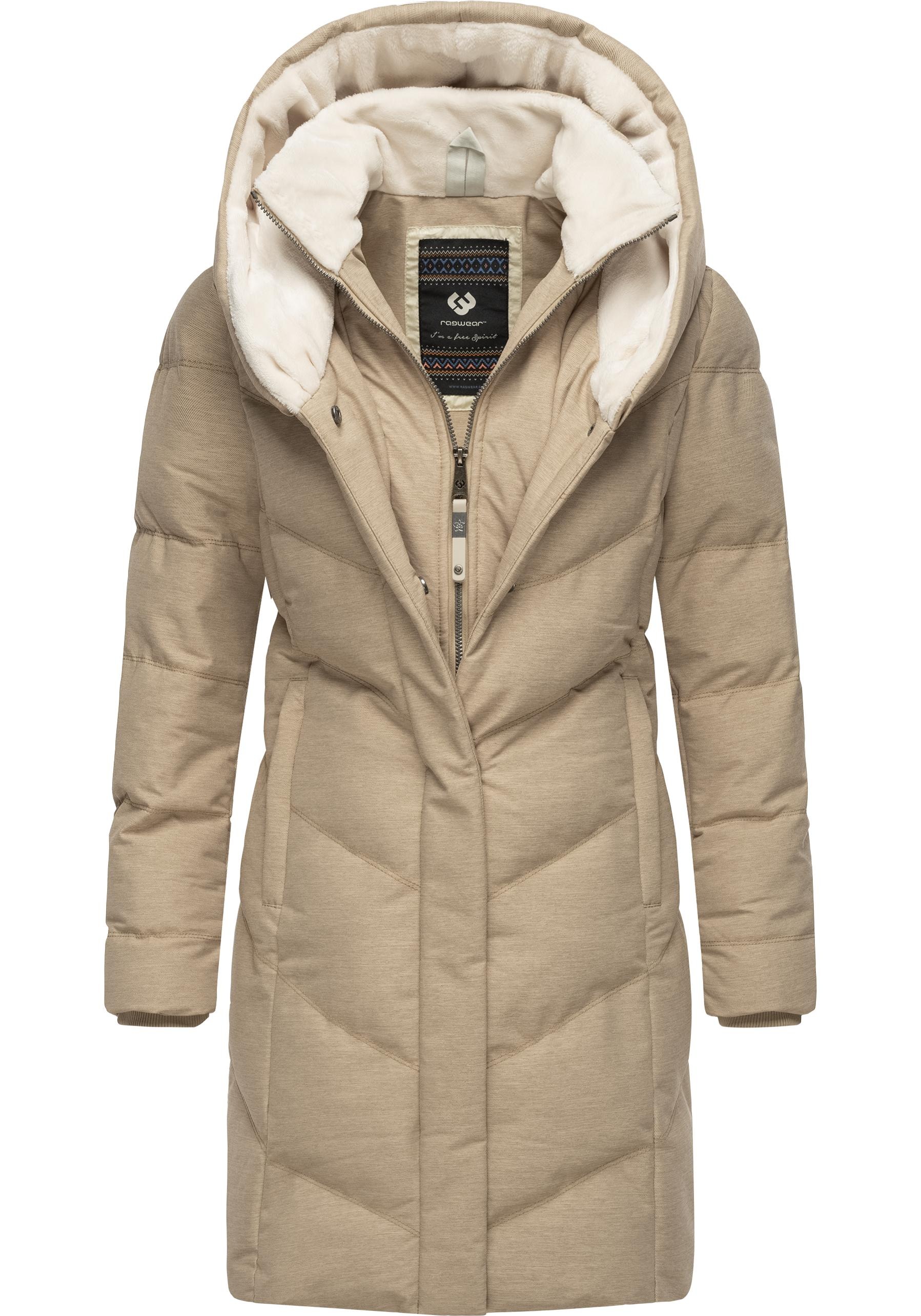 Ragwear Steppmantel "Natalka Cosy", wasserdichter Mantel mit flauschigem Ku günstig online kaufen