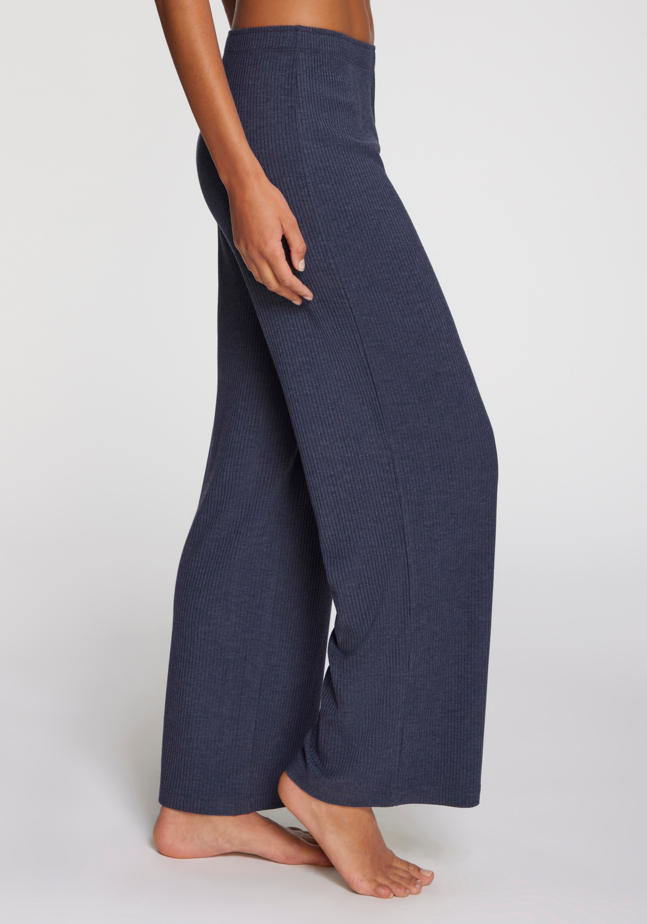 s.Oliver Pyjamahose, Aus weicher Rippqualität