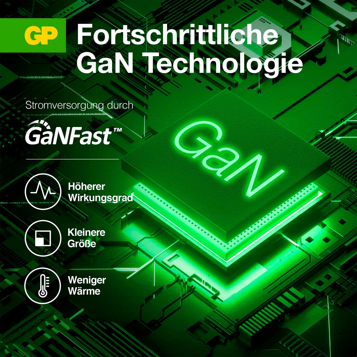 GP Batteries USB-Ladegerät »65W 3 Port GaN USB-C Schnellladeadapter«, Reiseadapter