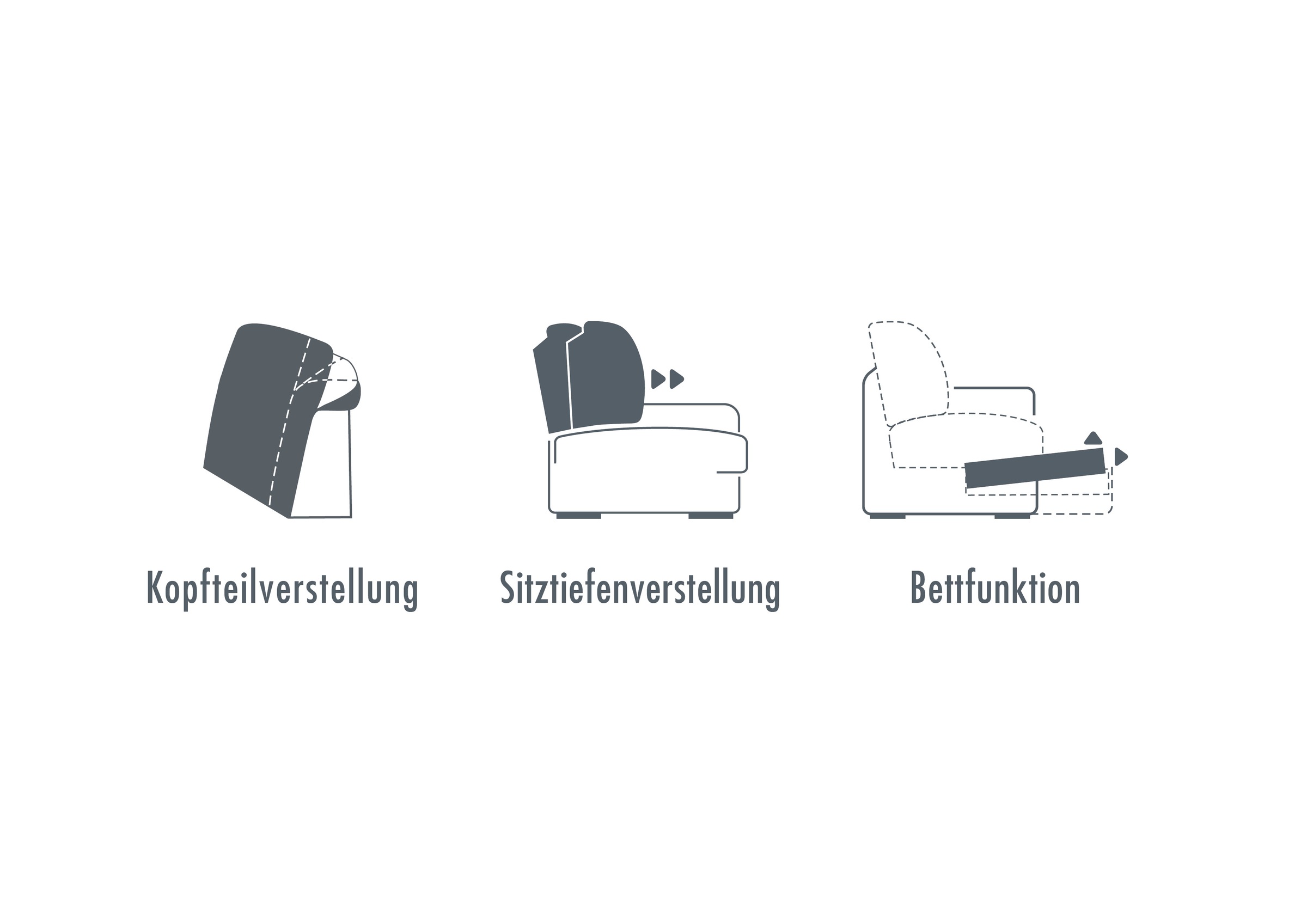 Die PlanBar Ecksofa »MP-IN16012 L-Form, mit Federkern-Polsterung«, inkl. Sitztiefenverstellung, wahlweise mit weiteren Funktionen