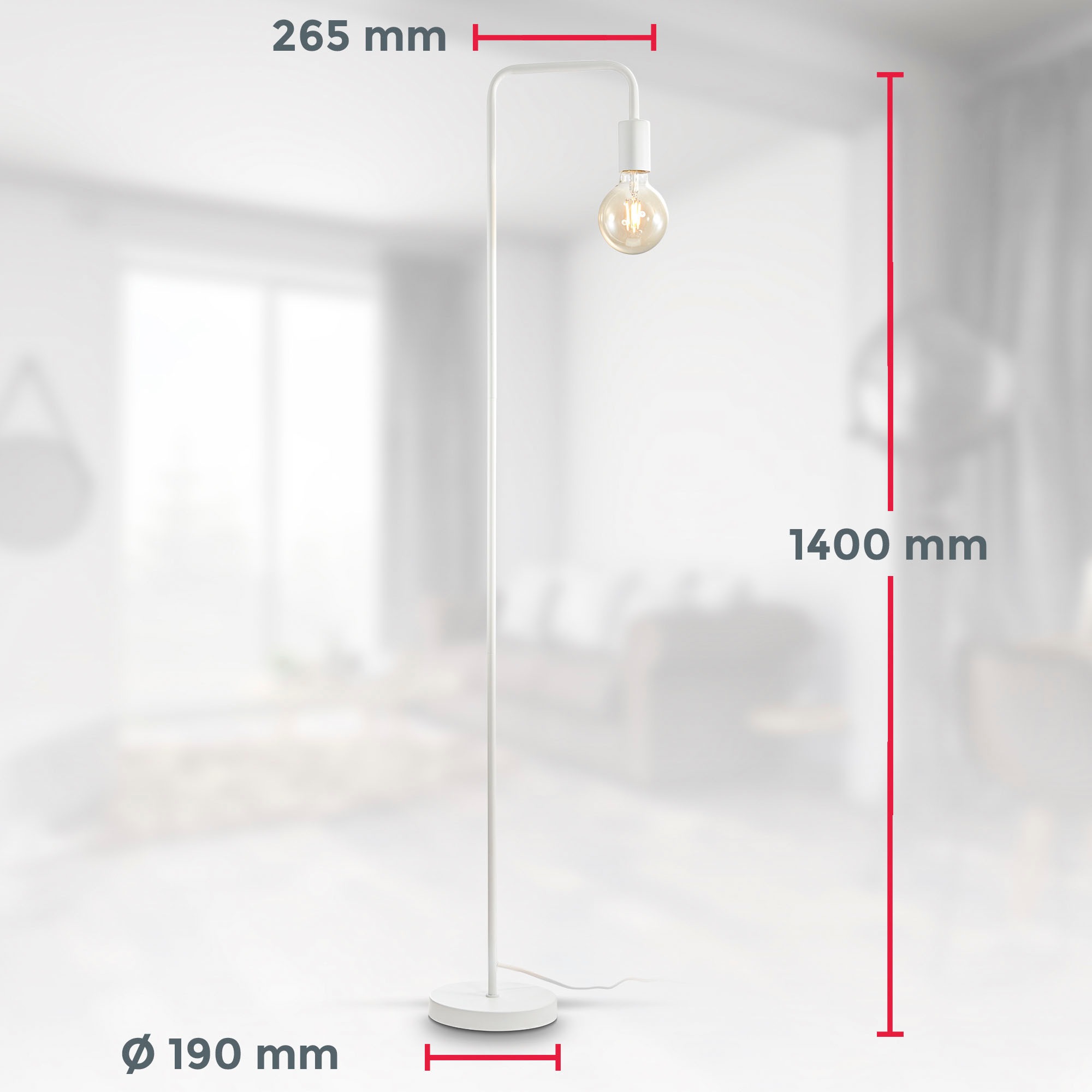 B.K.Licht Stehlampe und Tischleuchte im Set