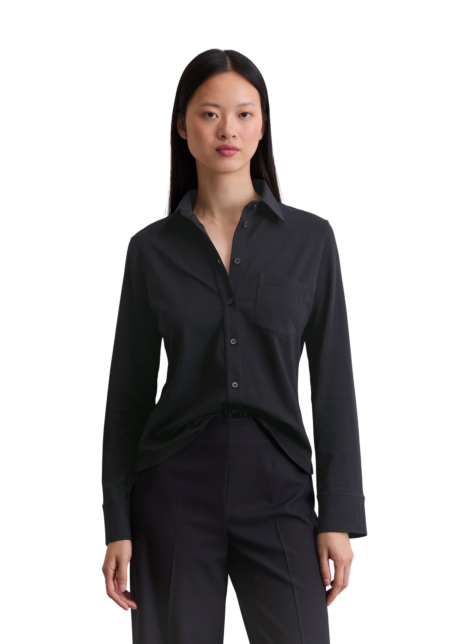 Marc OPolo Langarmshirt "aus Organic-Cotton-Stretch" günstig online kaufen