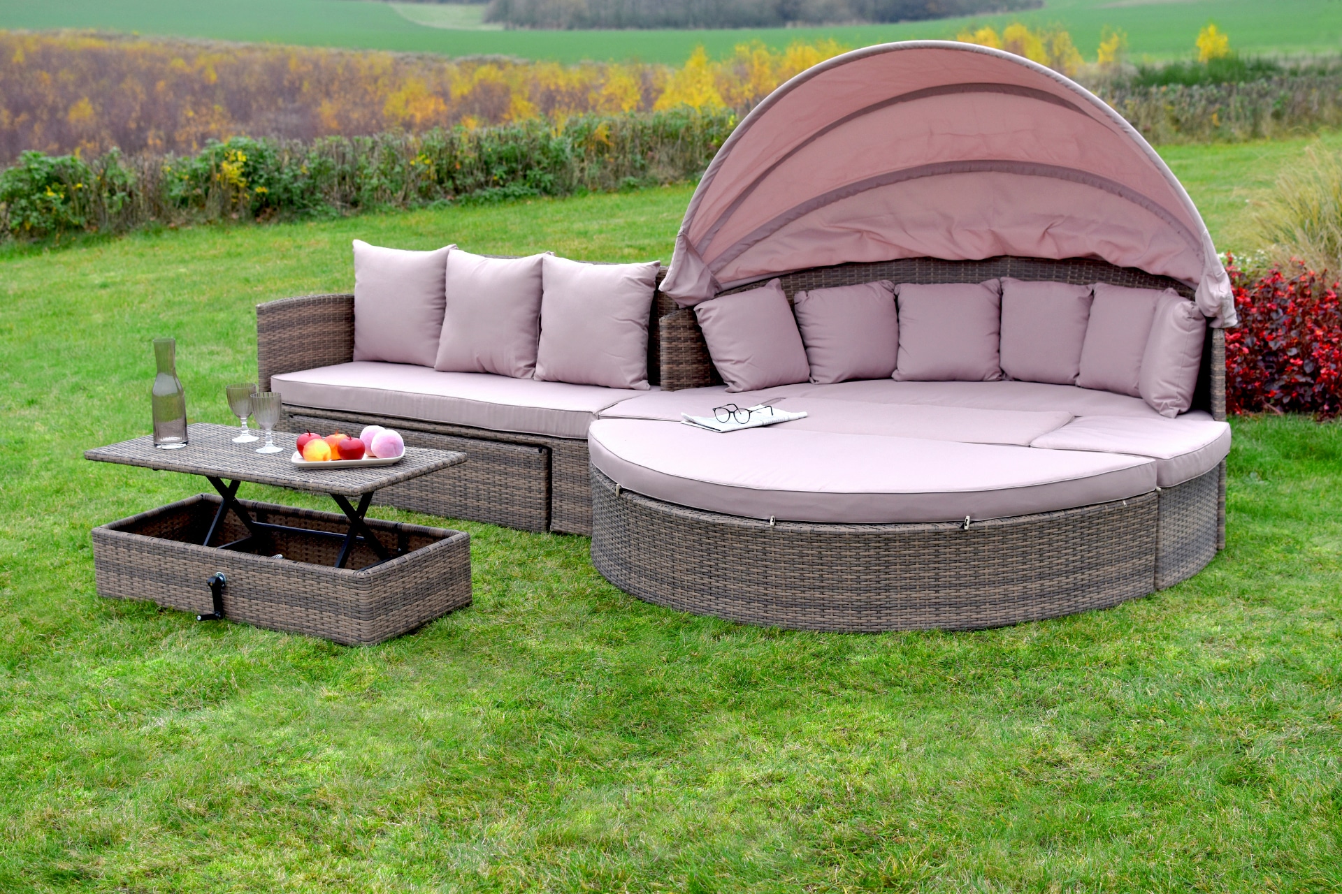 MERXX Garten-Essgruppe "Riva" Set, 24 Stk. tlg. Insel, mit Riva Erweiterung günstig online kaufen