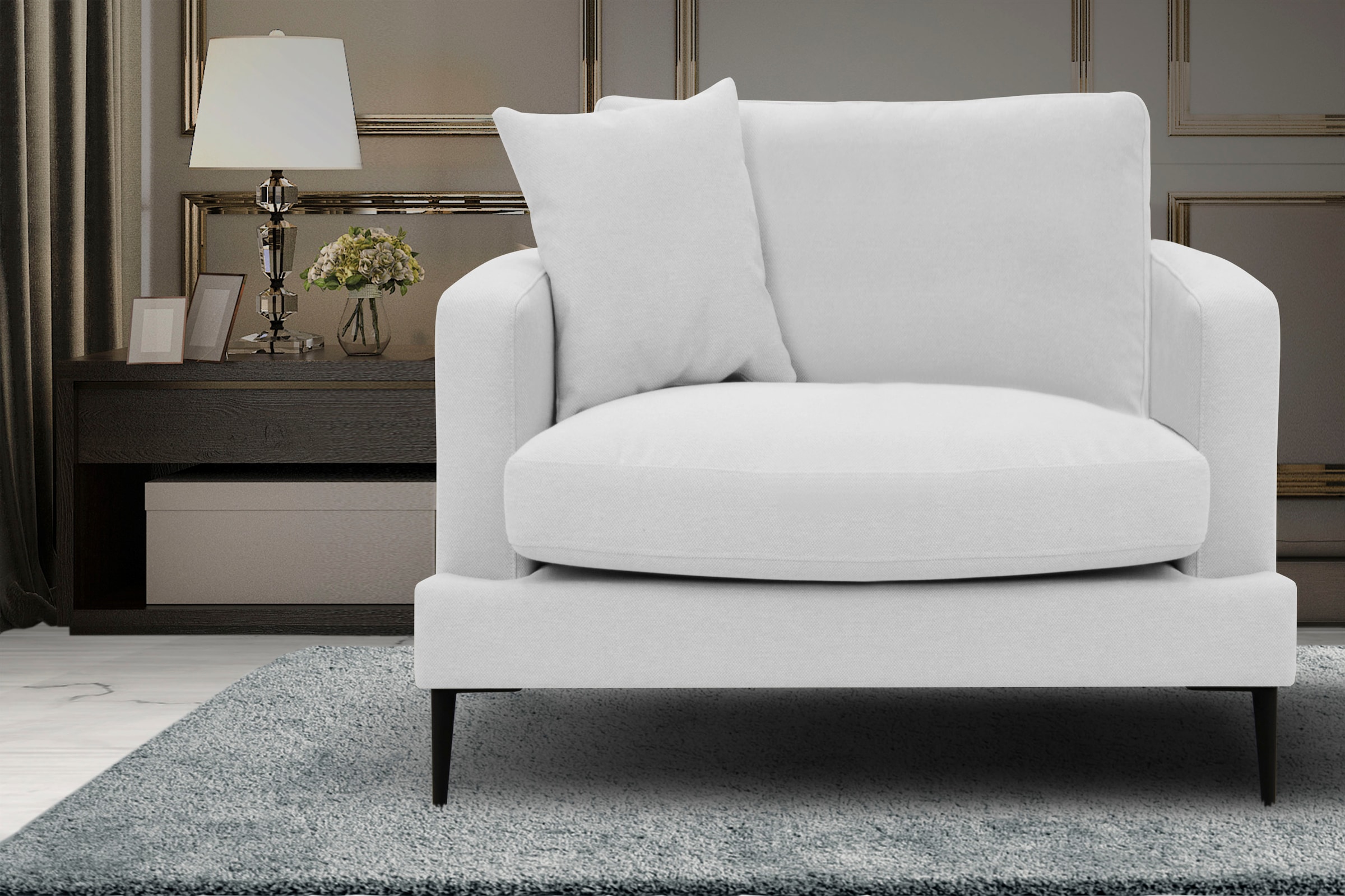 Leonique Sessel "Cozy Loungesessel, Designersessel, Maße B/T/H: 91/97/80 cm günstig online kaufen
