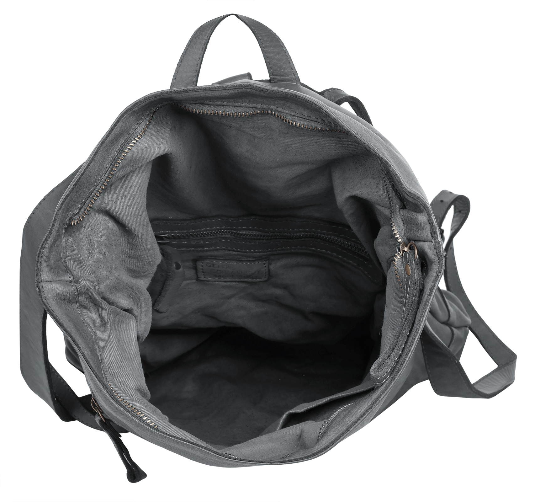 forty° Tagesrucksack, echt Leder, Made in Italy