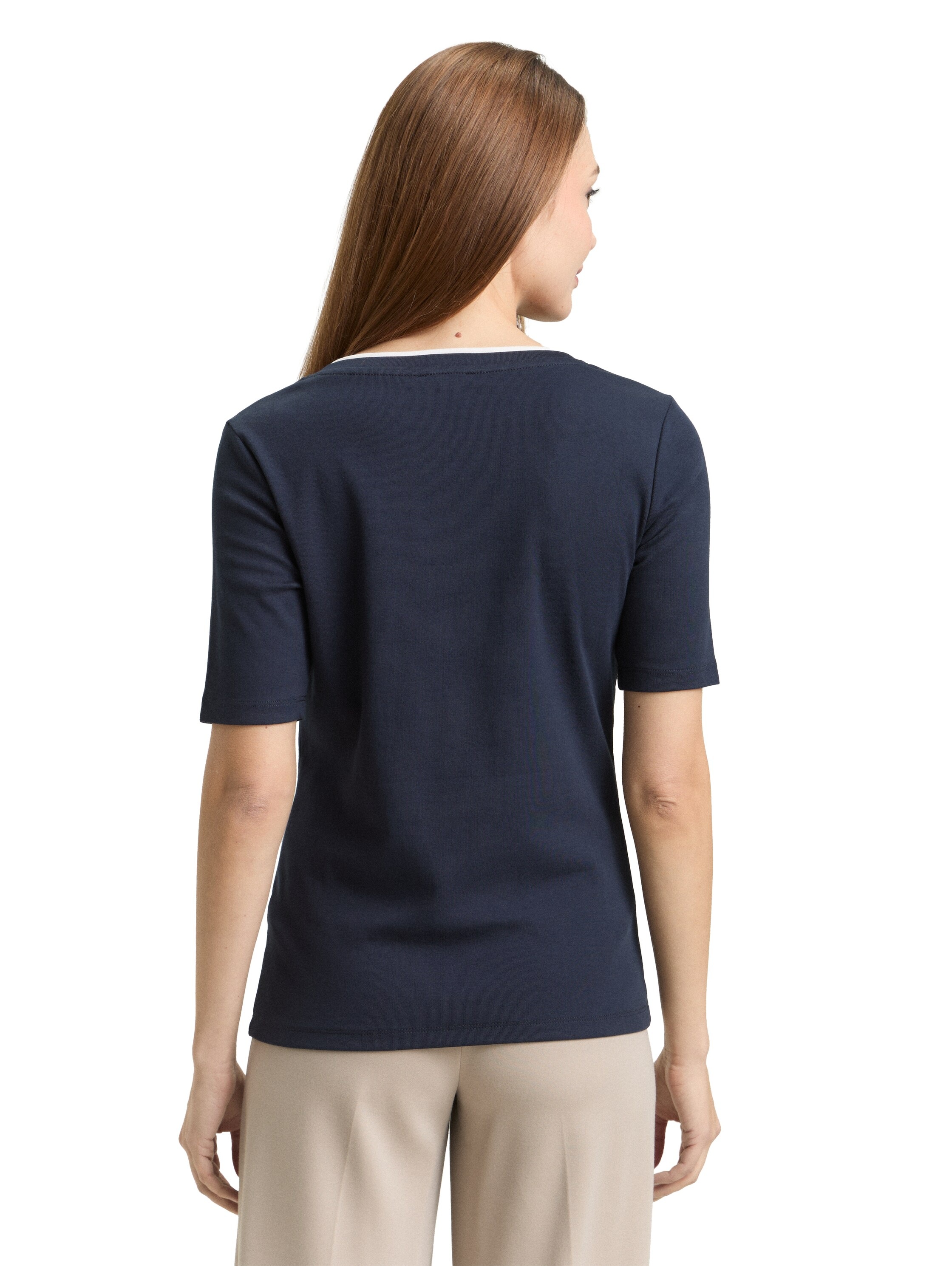 TOM TAILOR T-Shirt mit Kontrast Detail