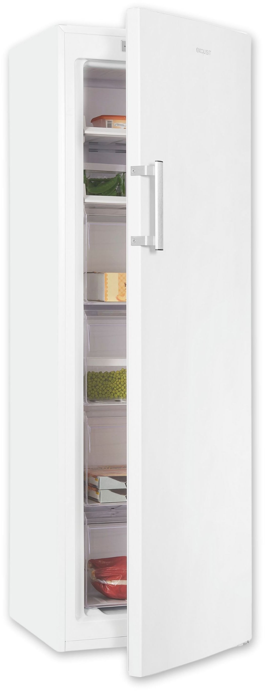 exquisit Gefrierschrank »GS271--H-O40E weiss«, 171 cm hoch, 54 cm breit, Digitale Kontrolle