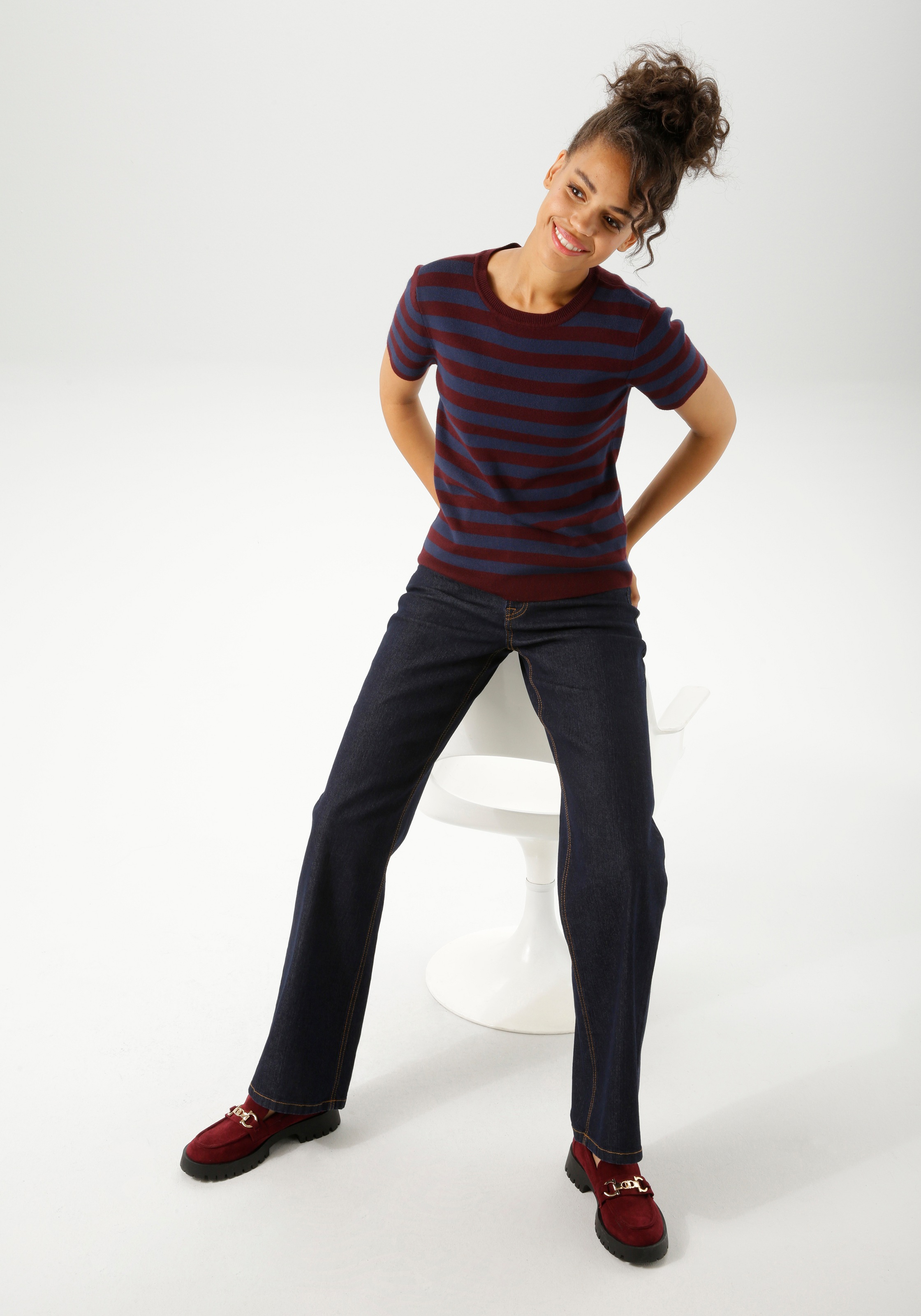 Aniston CASUAL Strickpullover, im Streifen-Dessin - NEUE KOLLEKTION