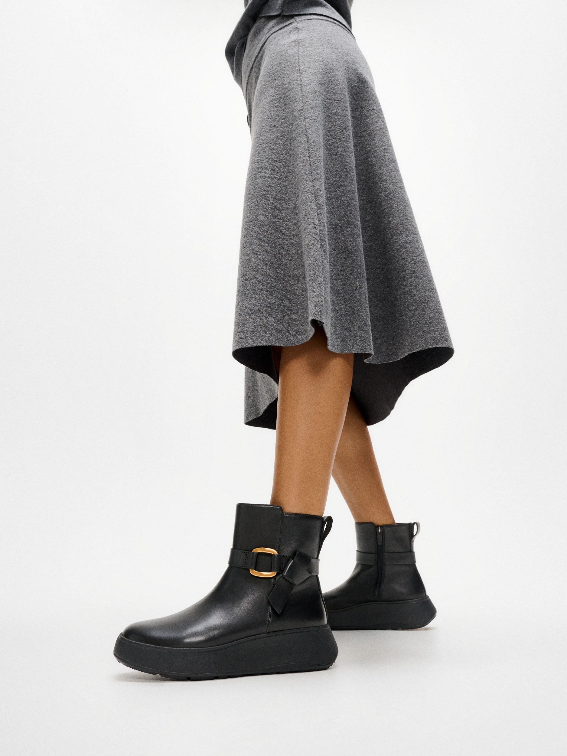 Fitflop Plateaustiefelette »F-MODE SQUARE-RING«, Boots, Chunky Boot mit Plateausohle