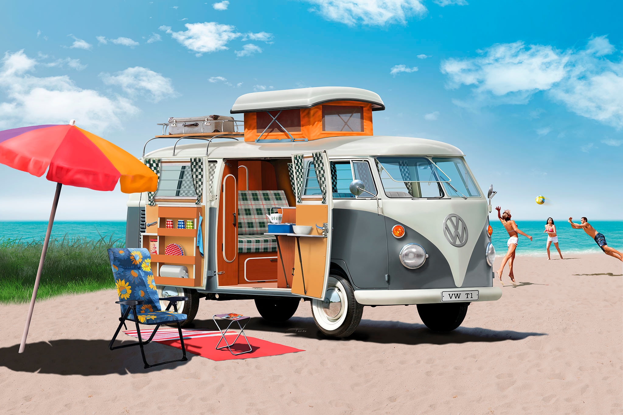 Revell® Modellbausatz »VW T1 Camper«, Made in Europe
