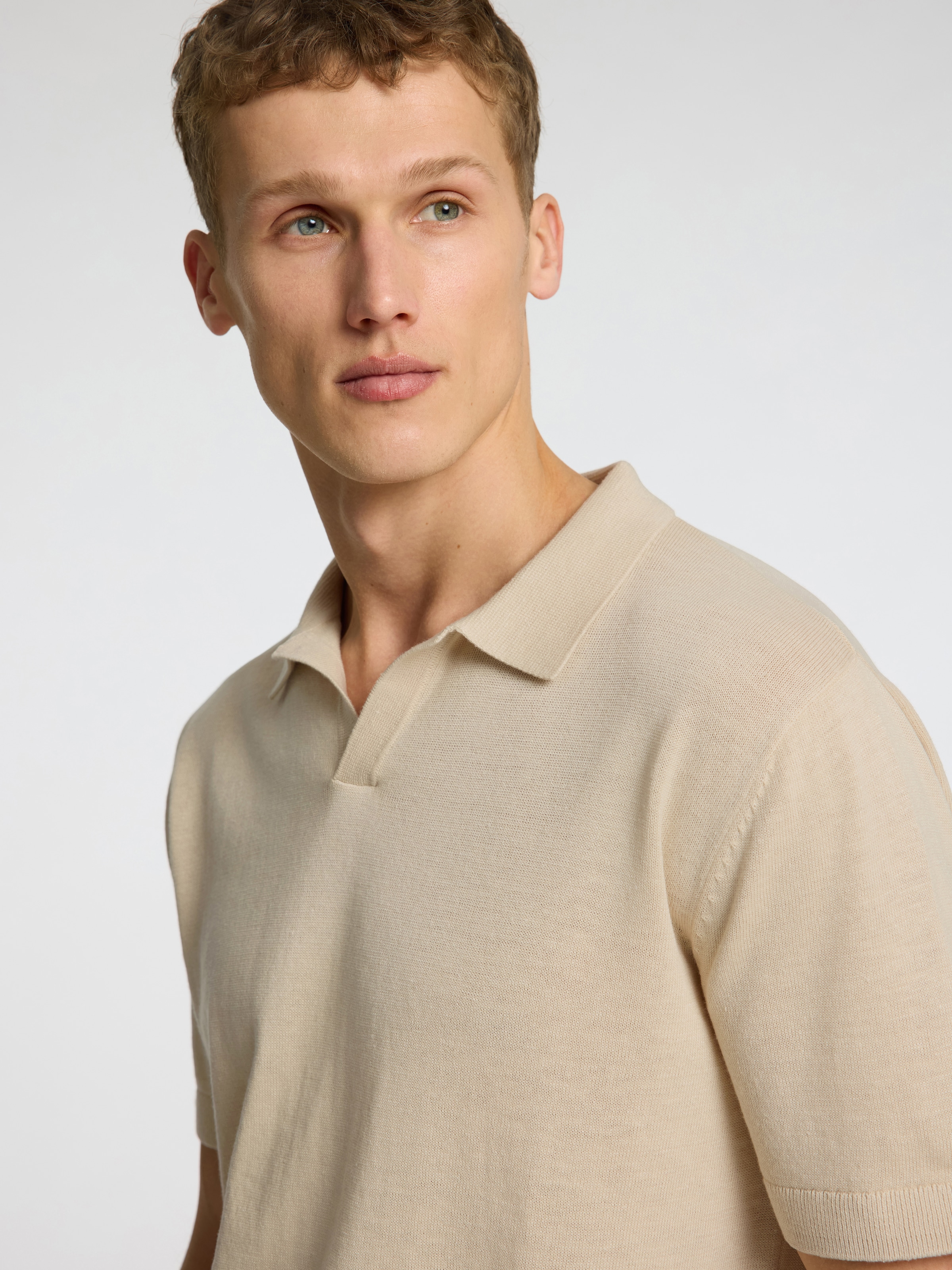 SELECTED HOMME Poloshirt »SLHMATTIS SS KNIT SUN OPEN POLO NOOS«